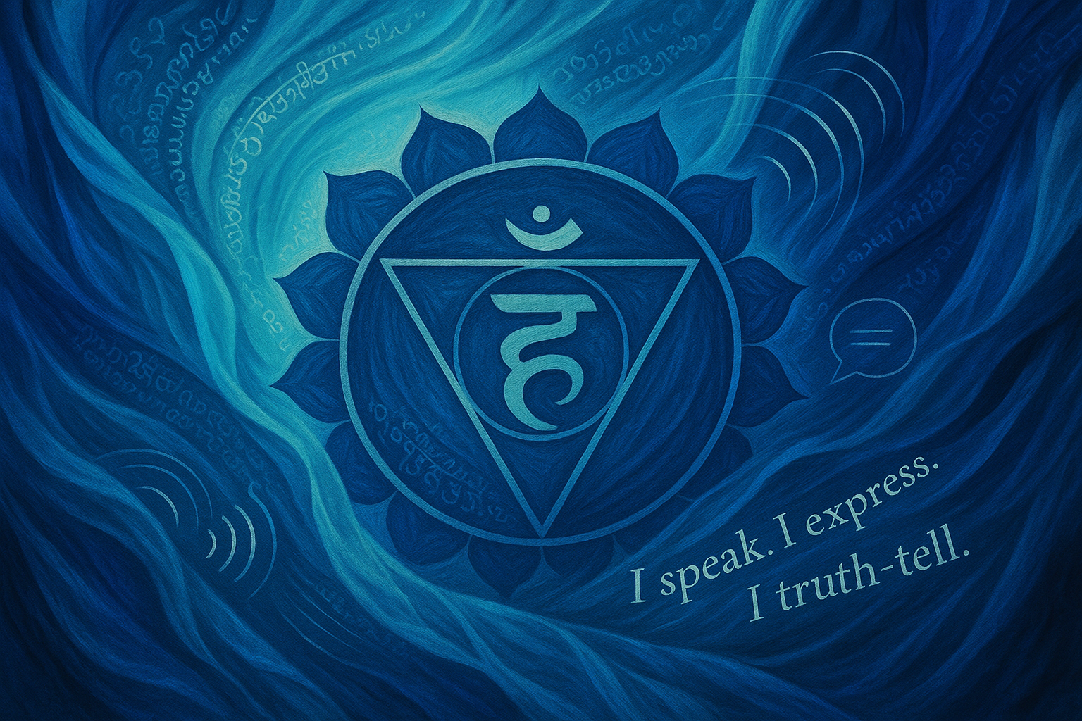 The Throat Chakra Collection Vishuddha-  I Speak. I Express. I Truth-Tell.