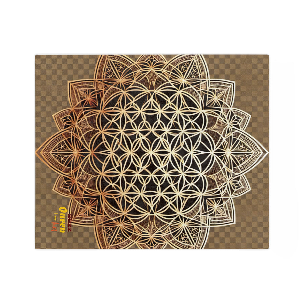 Exquisite Velveteen Microfiber Blanket - Cozy Mandala Design for Meditation, Home Decor, Gift, Yoga, Spa