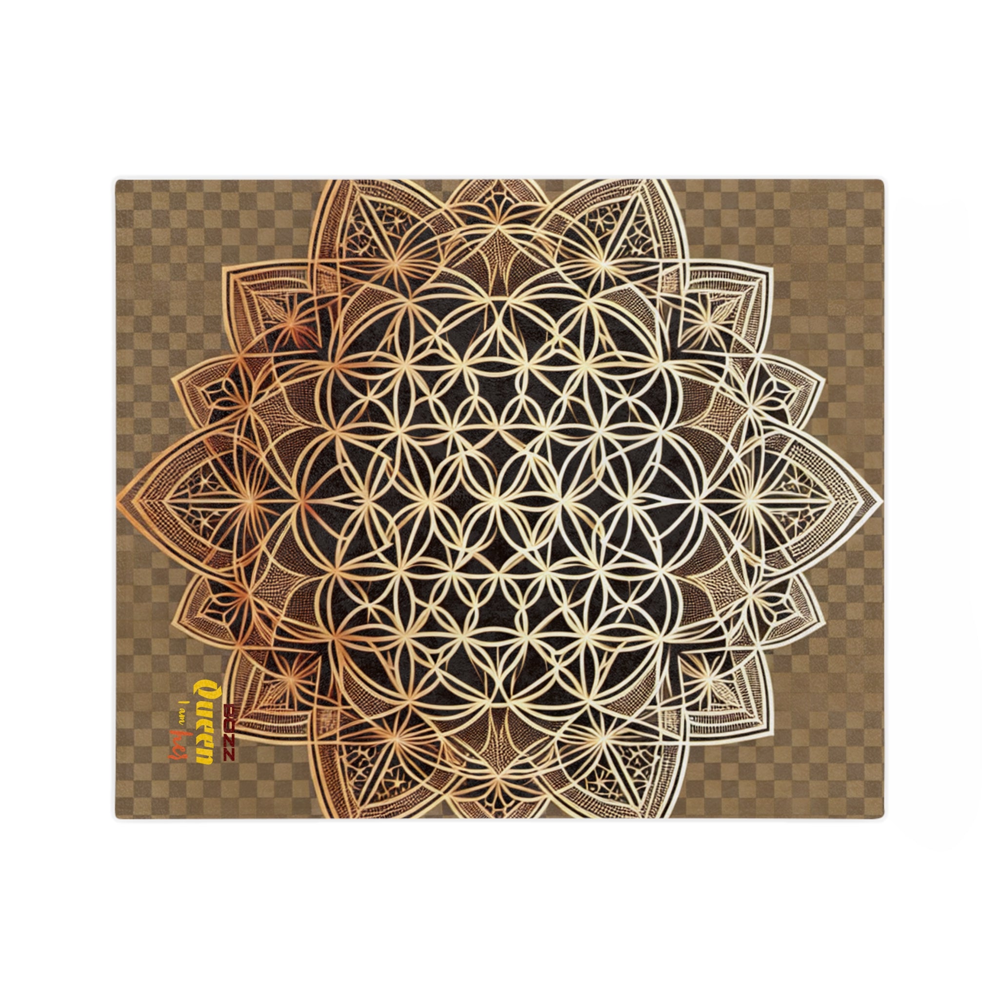 Exquisite Velveteen Microfiber Blanket - Cozy Mandala Design for Meditation, Home Decor, Gift, Yoga, Spa