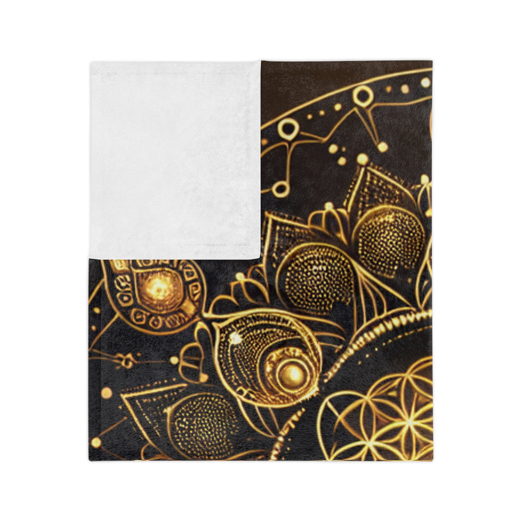 Mandala Velvet Blanket - Cozy Gift for Bohemian Decor, Home Accents, Meditation, Yoga, Queen Gifts