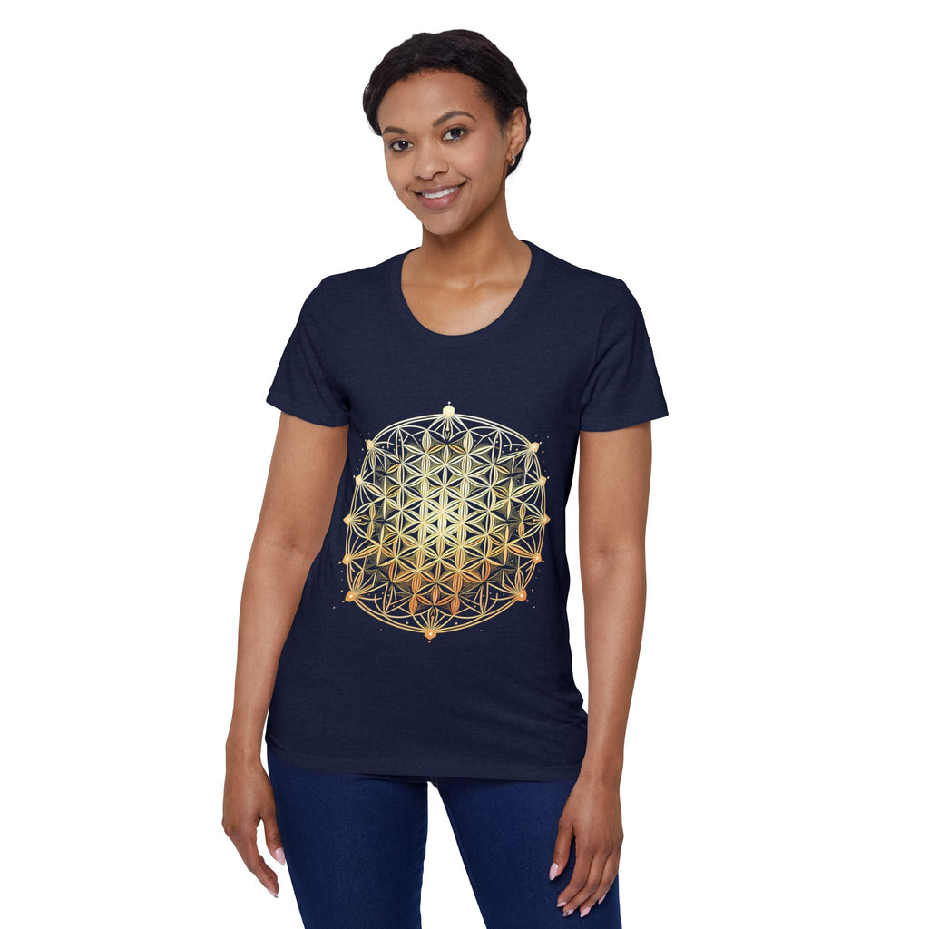 Bozz Queen Flower of Life Sacred Geometry Goddess T-Shirt - Women's Organic Tee