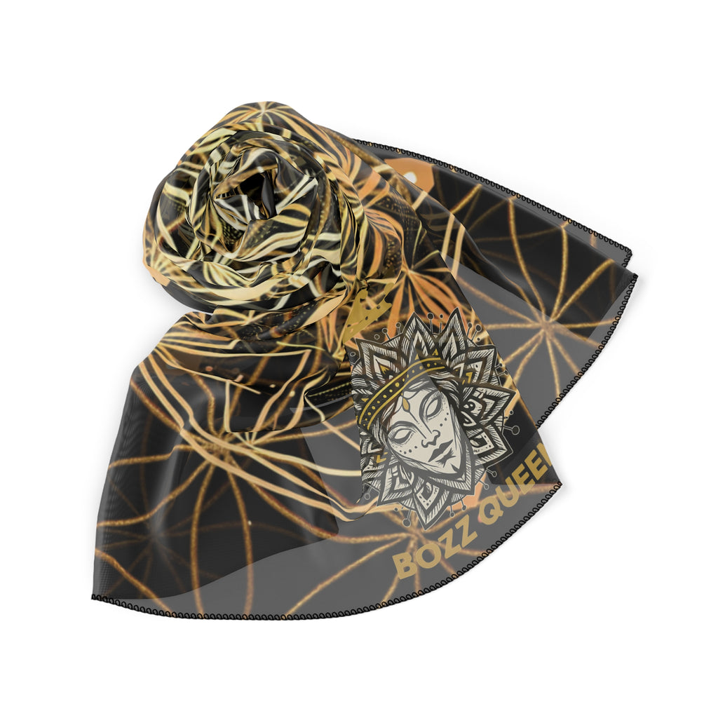 Flower of Life Black Scarf - Sacred Geometry Spiritual Accessory