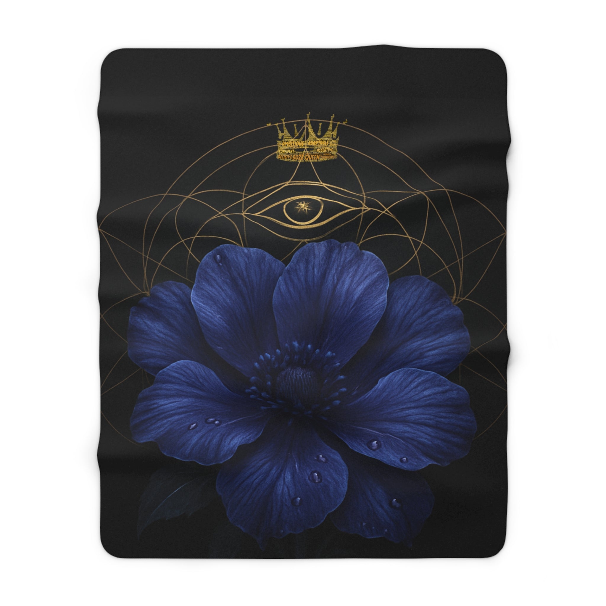 Third Eye Lotus Sherpa Blanket - Meditation Decor & Spiritual Gift