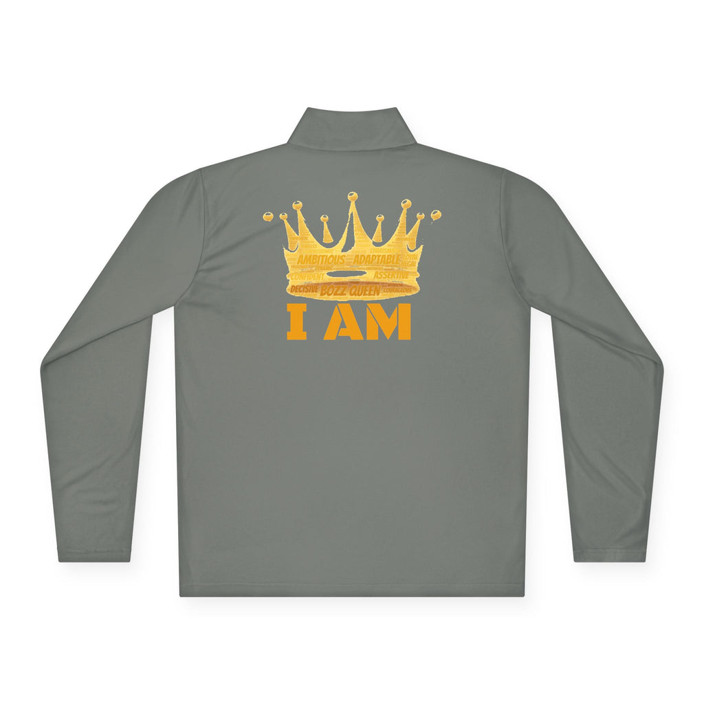 Bozz Queen I Am Bold Queen Quarter-Zip Pullover - Inspirational Athletic Wear