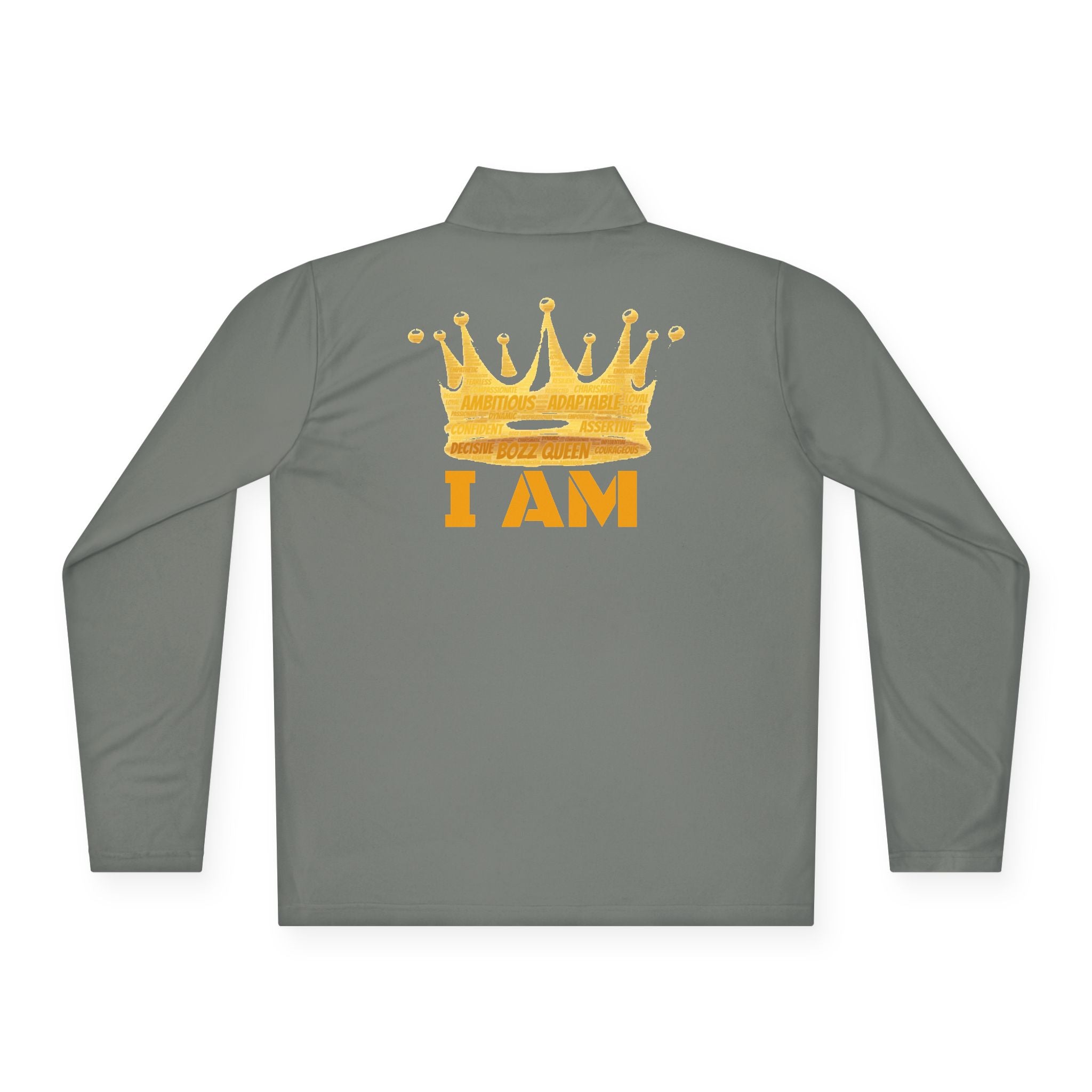 Bozz Queen I Am Bold Queen Quarter-Zip Pullover - Inspirational Athletic Wear