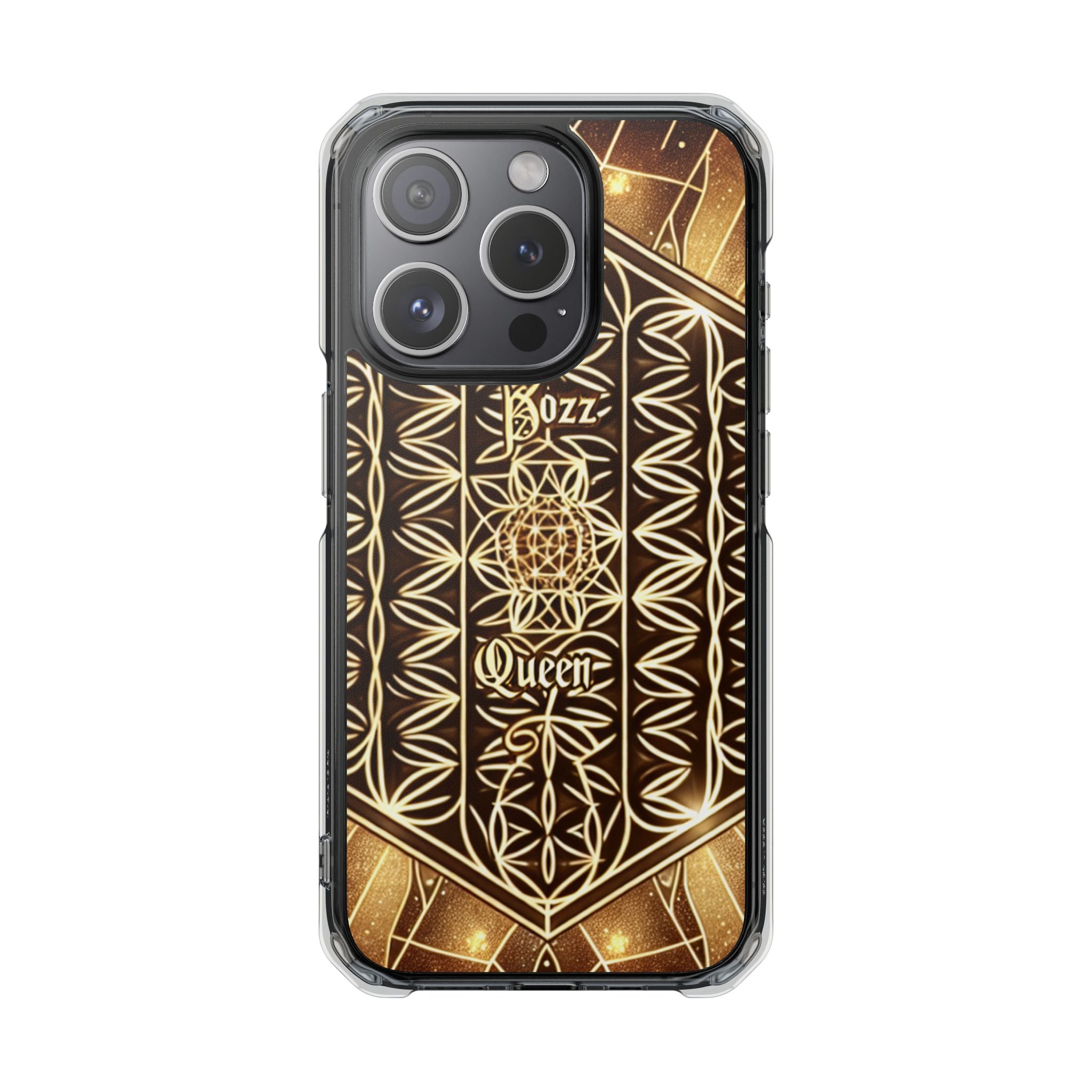 Magnetic Phone Case, Bozz Queen Case, Unique Clear Case, Customizable Phone Cover, Perfect Gift for Her