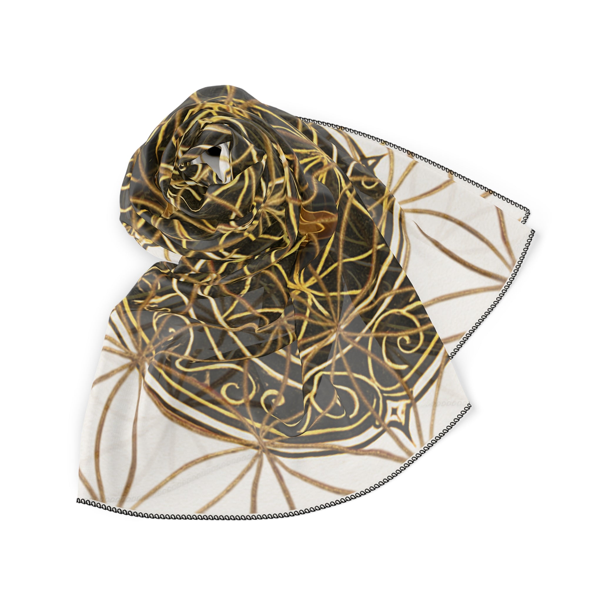 Bozz Queen Floral Poly Scarf - Elegant Fashion Accessory for Empowered Women