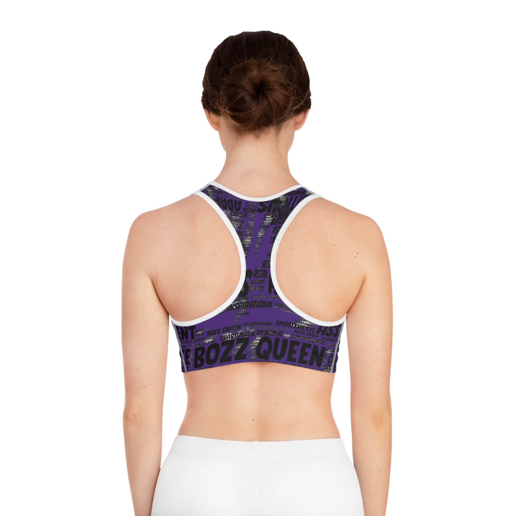 Empowering Sports Bra - Bozz Queen Origin Collection | Purple & Black