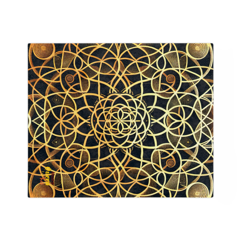 Bohemian Velvet Blanket from the Cosmos, Soft Microfiber Throw, Mindful Decor, Cozy Gift for Him/Her, Meditative Vibe, Home Warmth