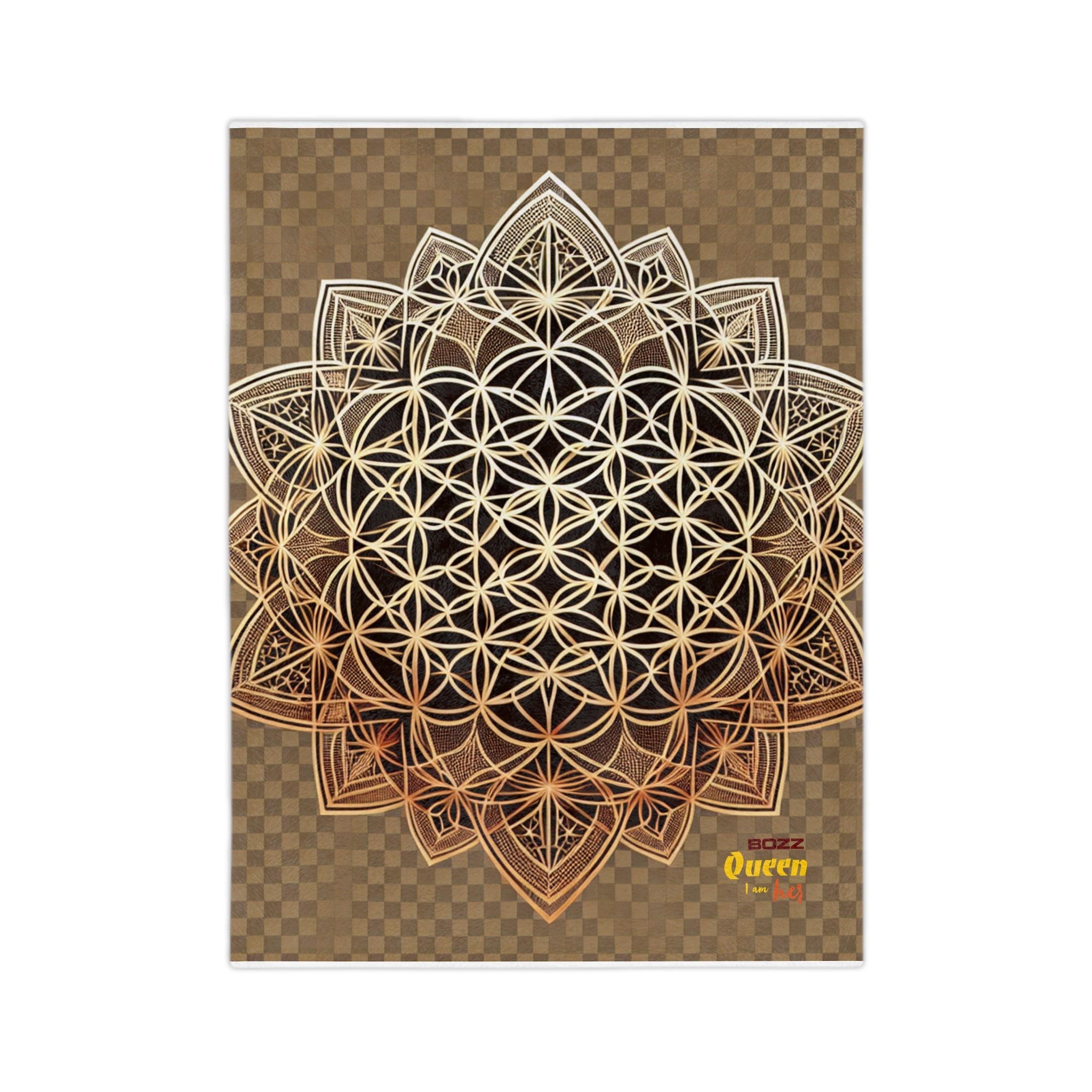 Exquisite Velveteen Microfiber Blanket - Cozy Mandala Design for Meditation, Home Decor, Gift, Yoga, Spa