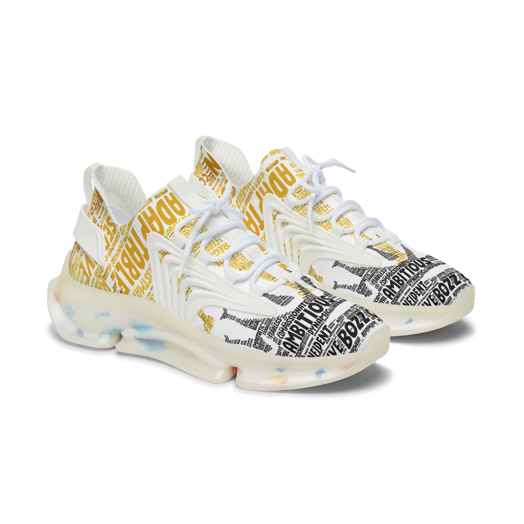I AM Series White Women's Mesh Sneakers - Lightweight Athletic Shoes