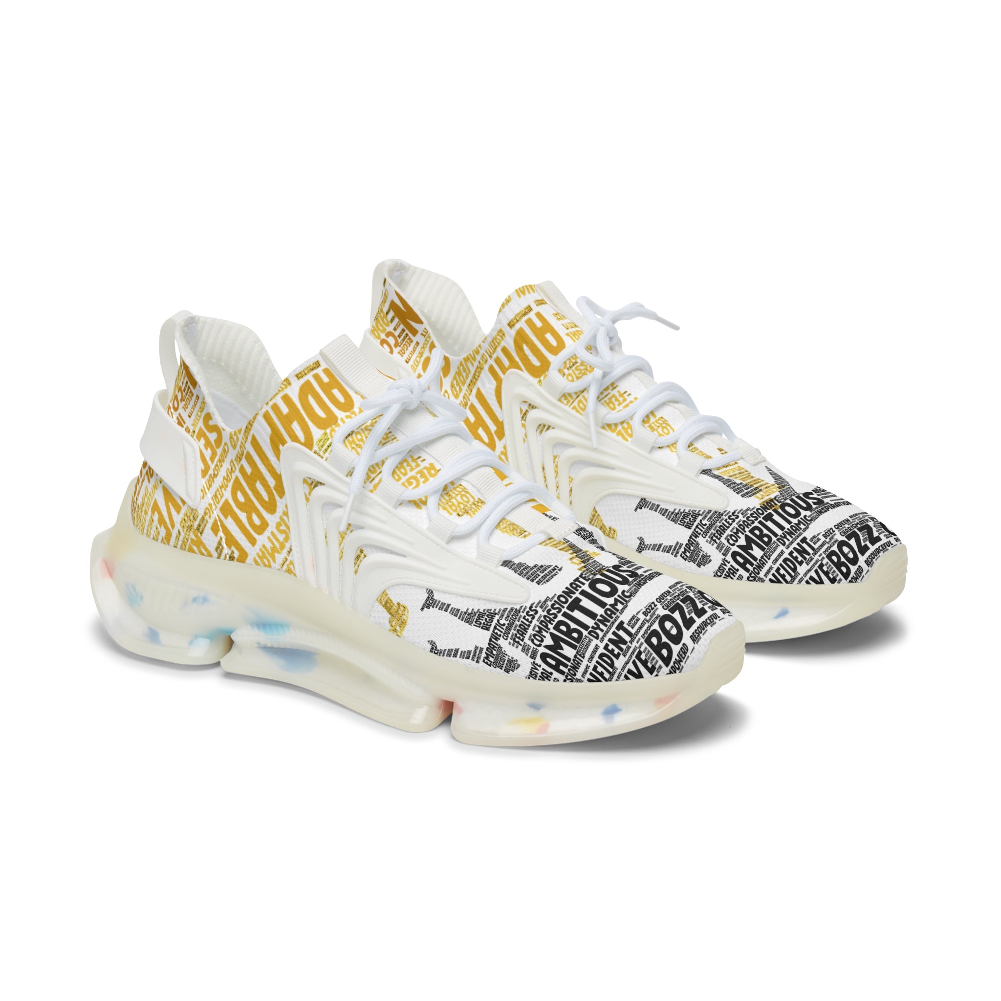 I AM Series White Women's Mesh Sneakers - Lightweight Athletic Shoes