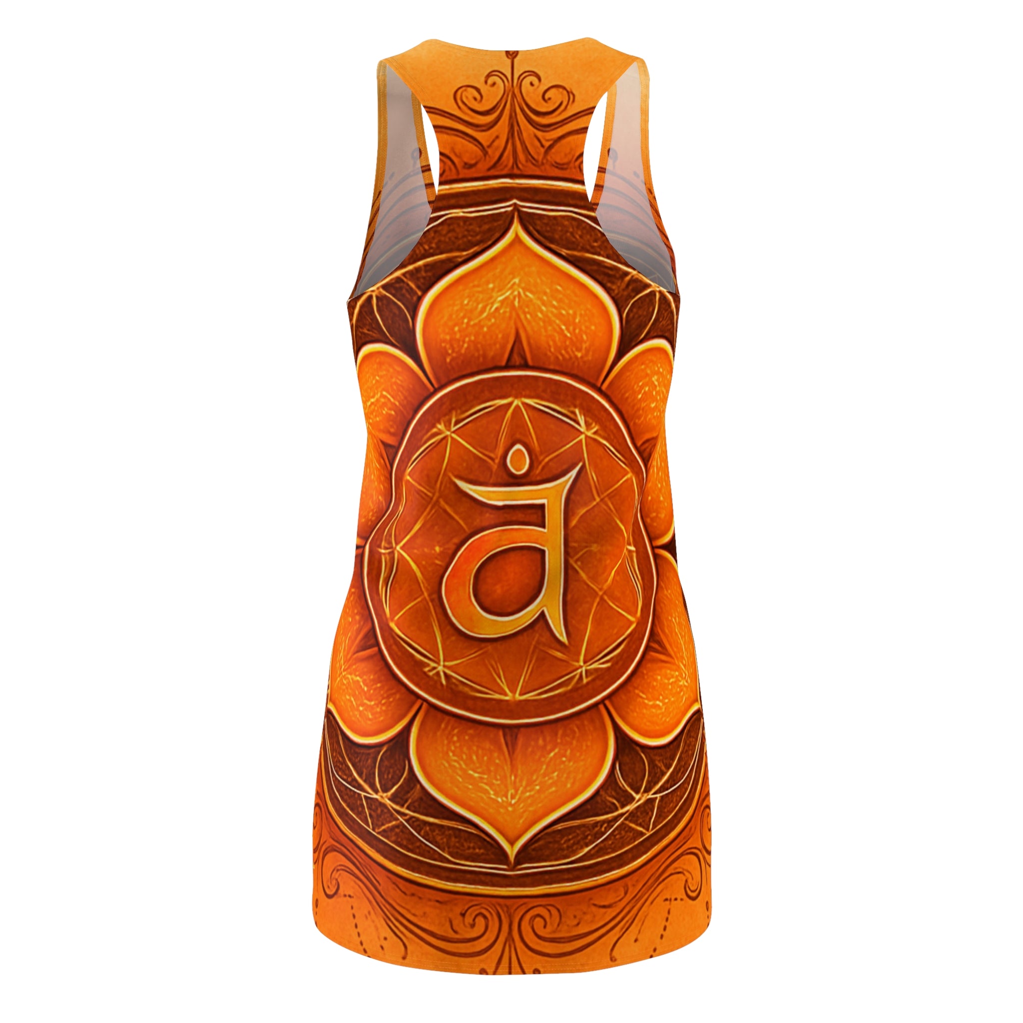 Orange Chakra Flow Racerback Dress - Sacral Energy (Svadhisthana) Wellness Wear