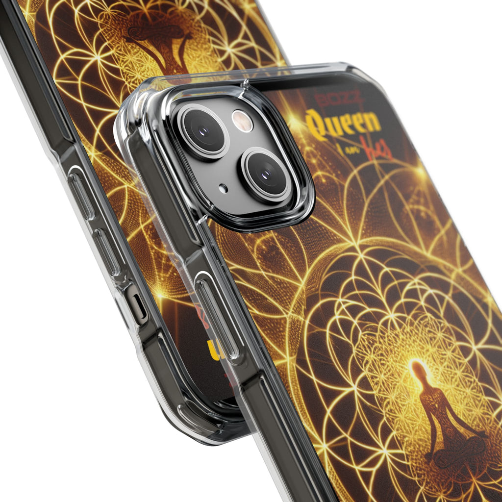 Spiritual Magnetic Phone Case - Boho Chic, Crystal Energy, Mindfulness Gift, Yoga Accessory, Meditation Decor