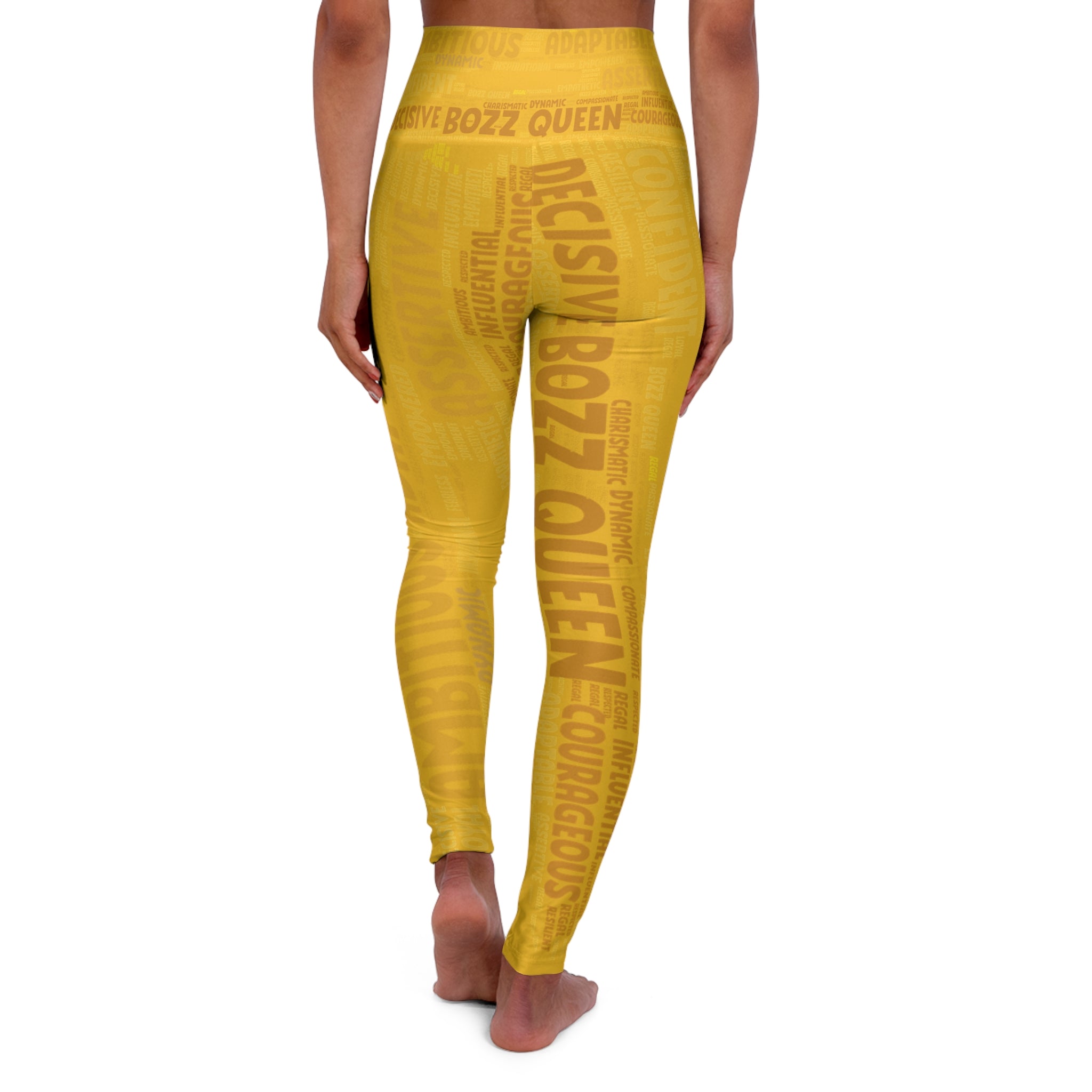 Empowering High Waisted Yoga Leggings - Motivational Activewear