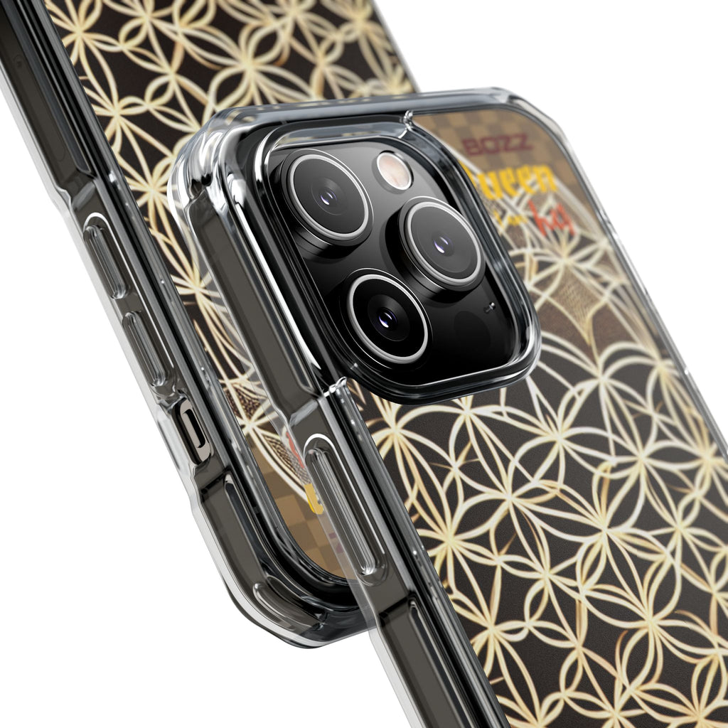 Stylish Magnetic Phone Case with Floral Design, Clear iPhone Case, Bohemian Phone Cover, Budding Flower Impact Case, Unique Tech Accessory