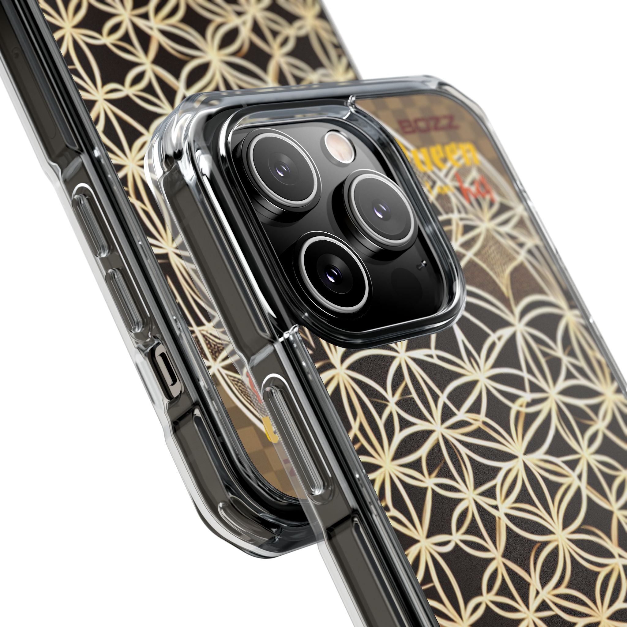 Stylish Magnetic Phone Case with Floral Design, Clear iPhone Case, Bohemian Phone Cover, Budding Flower Impact Case, Unique Tech Accessory