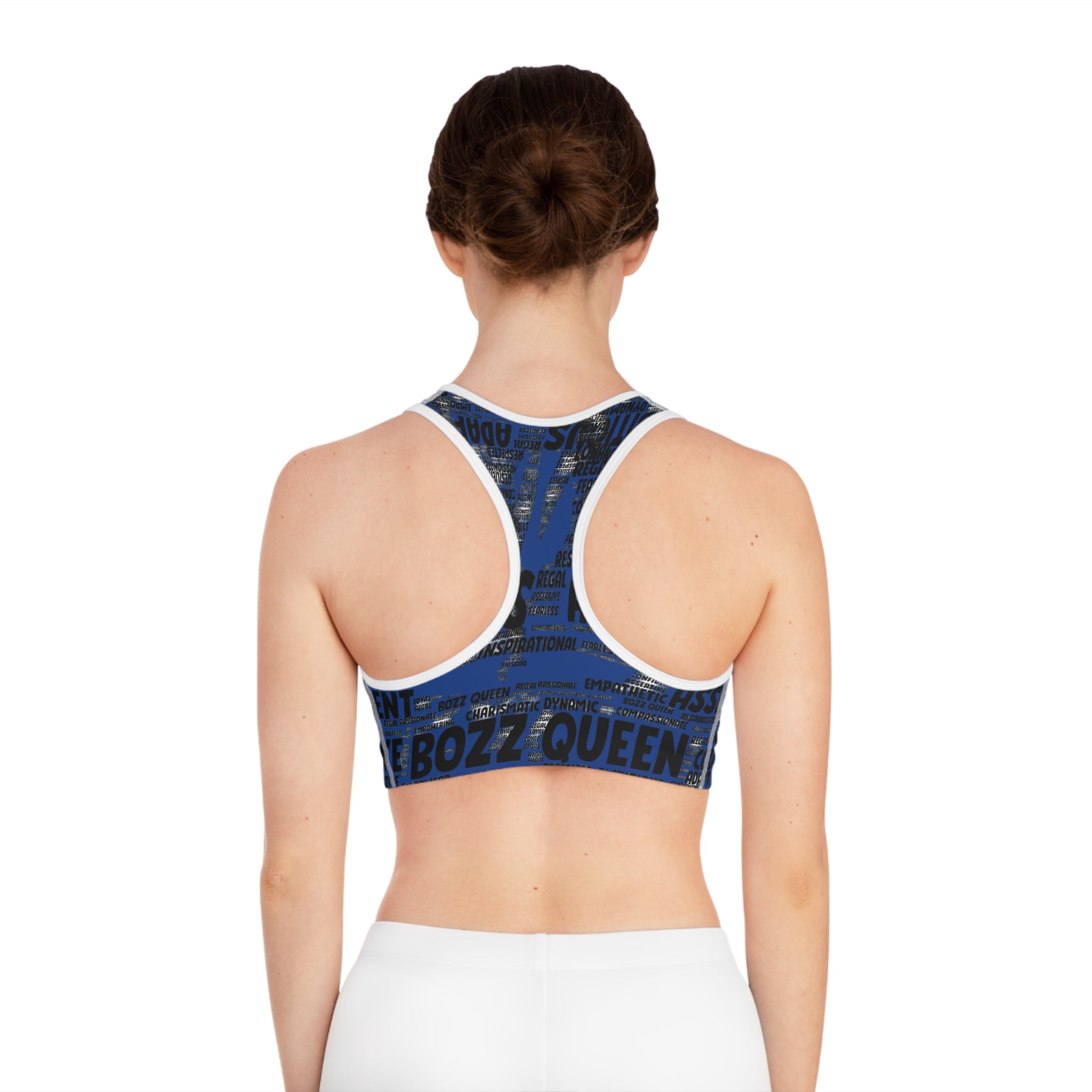 Empowering Sports Bra - Bozz Queen Origin Collection | Dark Blue & Black