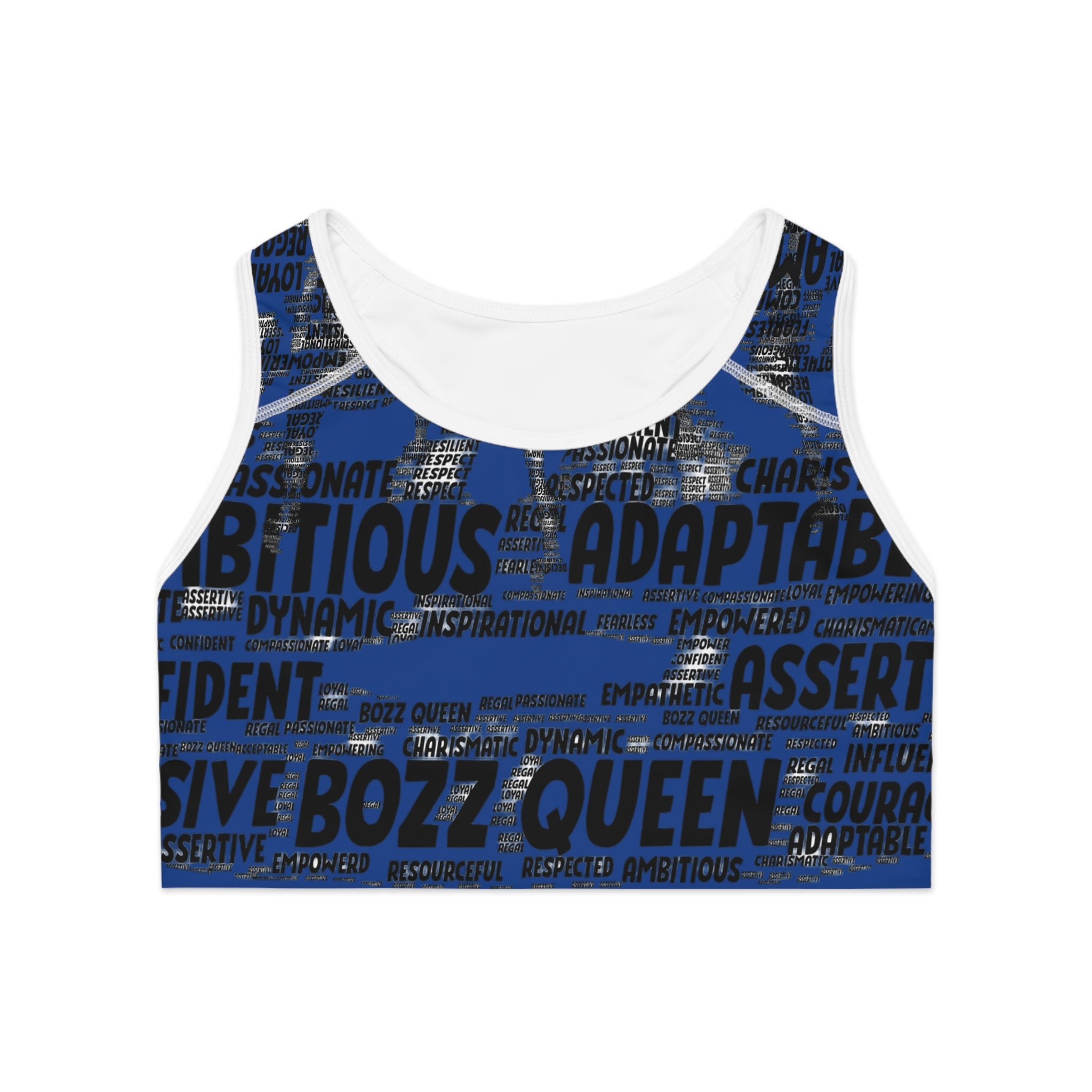 Empowering Sports Bra - Bozz Queen Origin Collection | Dark Blue & Black