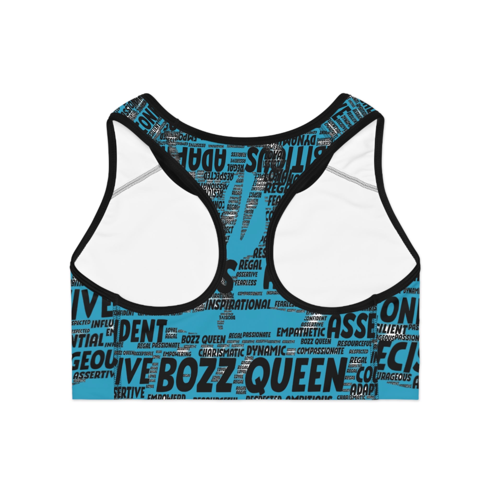Empowering Sports Bra - Bozz Queen Origin Collection | Turquoise & Black