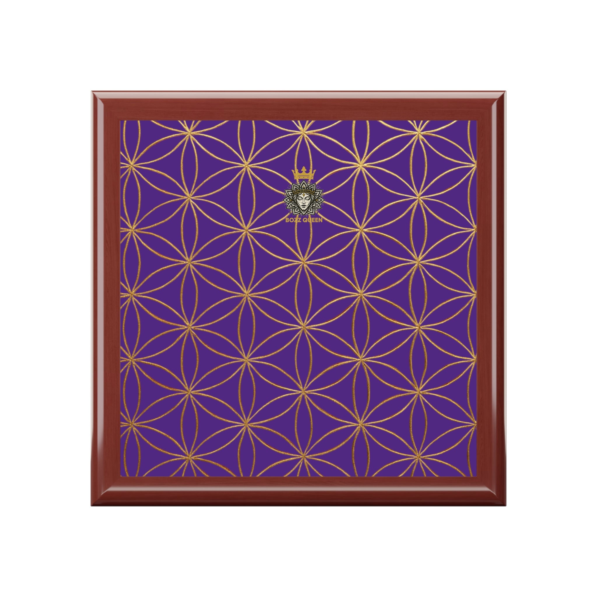 Flower of Life Jewelry Box - Purple Elegant Keepsake Organizer