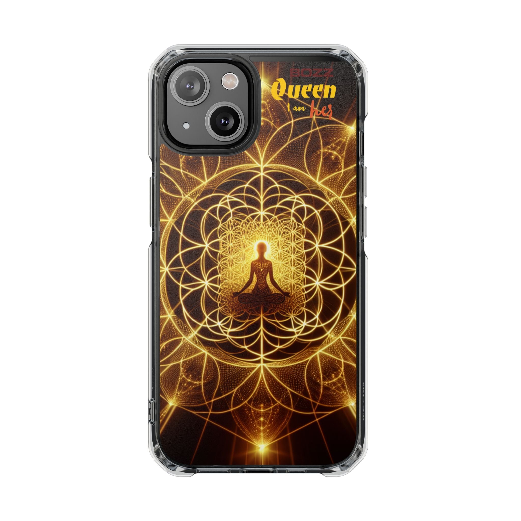 Spiritual Magnetic Phone Case - Boho Chic, Crystal Energy, Mindfulness Gift, Yoga Accessory, Meditation Decor