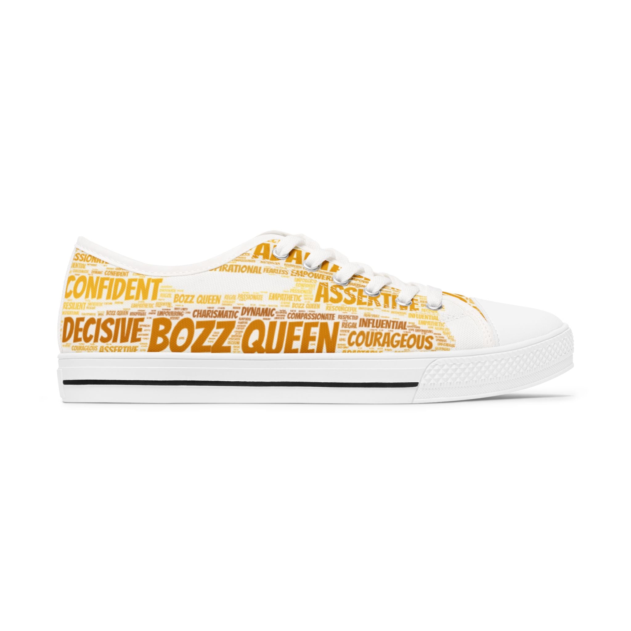 BOZZ QUEEN Assertive Women's Low Top Sneakers - Comfortable Motivational Footwear