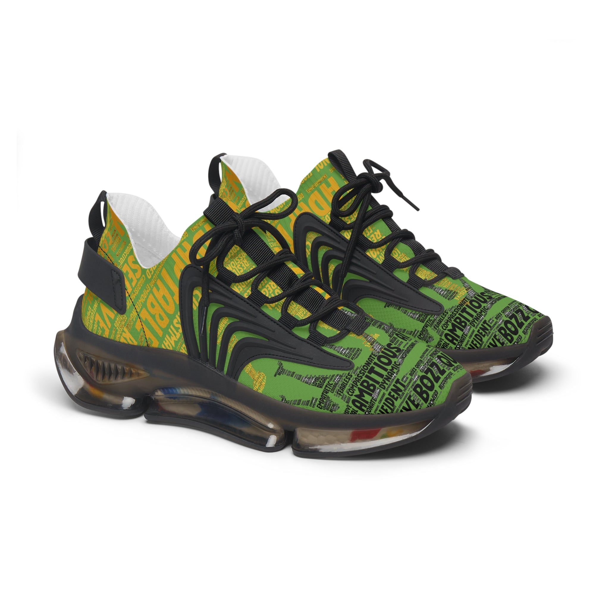 I AM Series Women's Mesh Sneakers - Green Lightweight Athletic Shoes