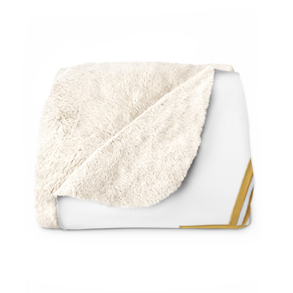 Root Chakra Red Sherpa Blanket with Golden Rose - Grounding & Security