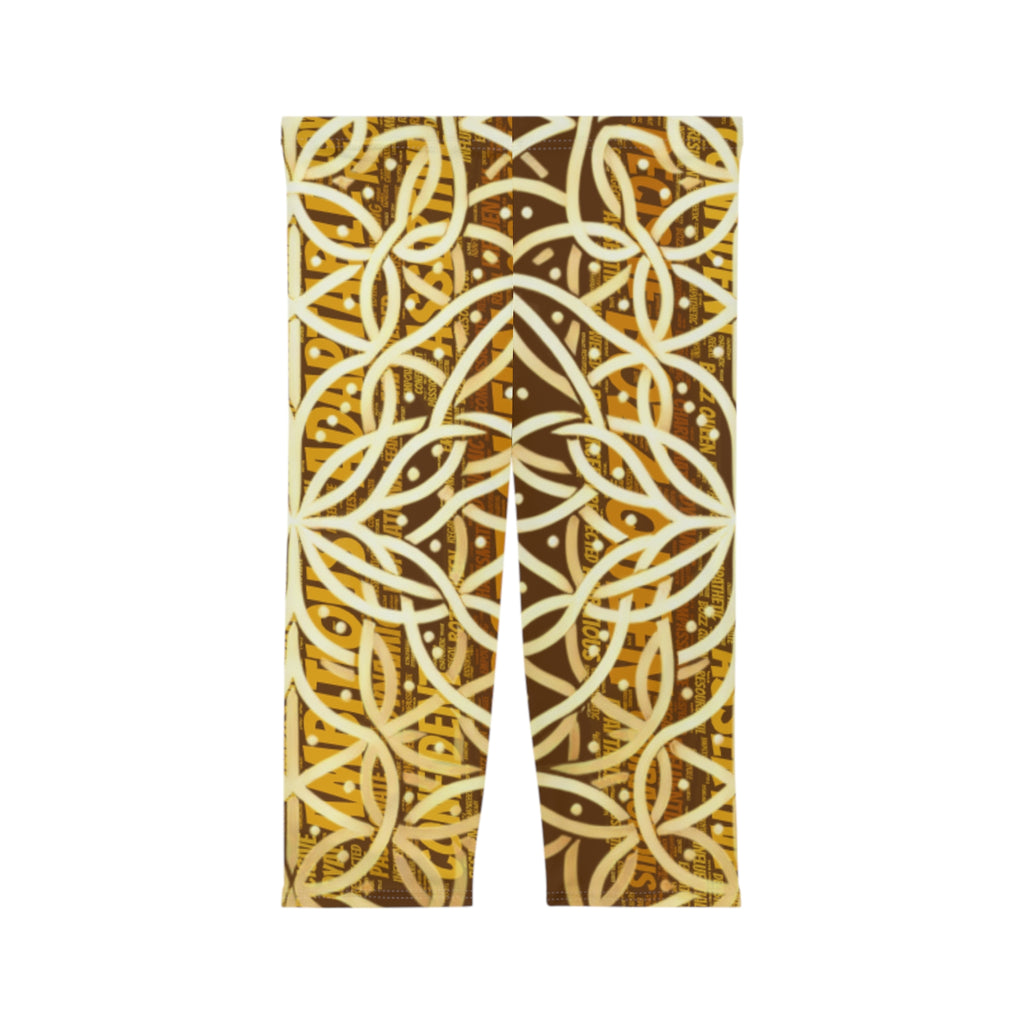 Brown Chic Women's Capri Leggings - Stylish Yoga Pants & Activewear