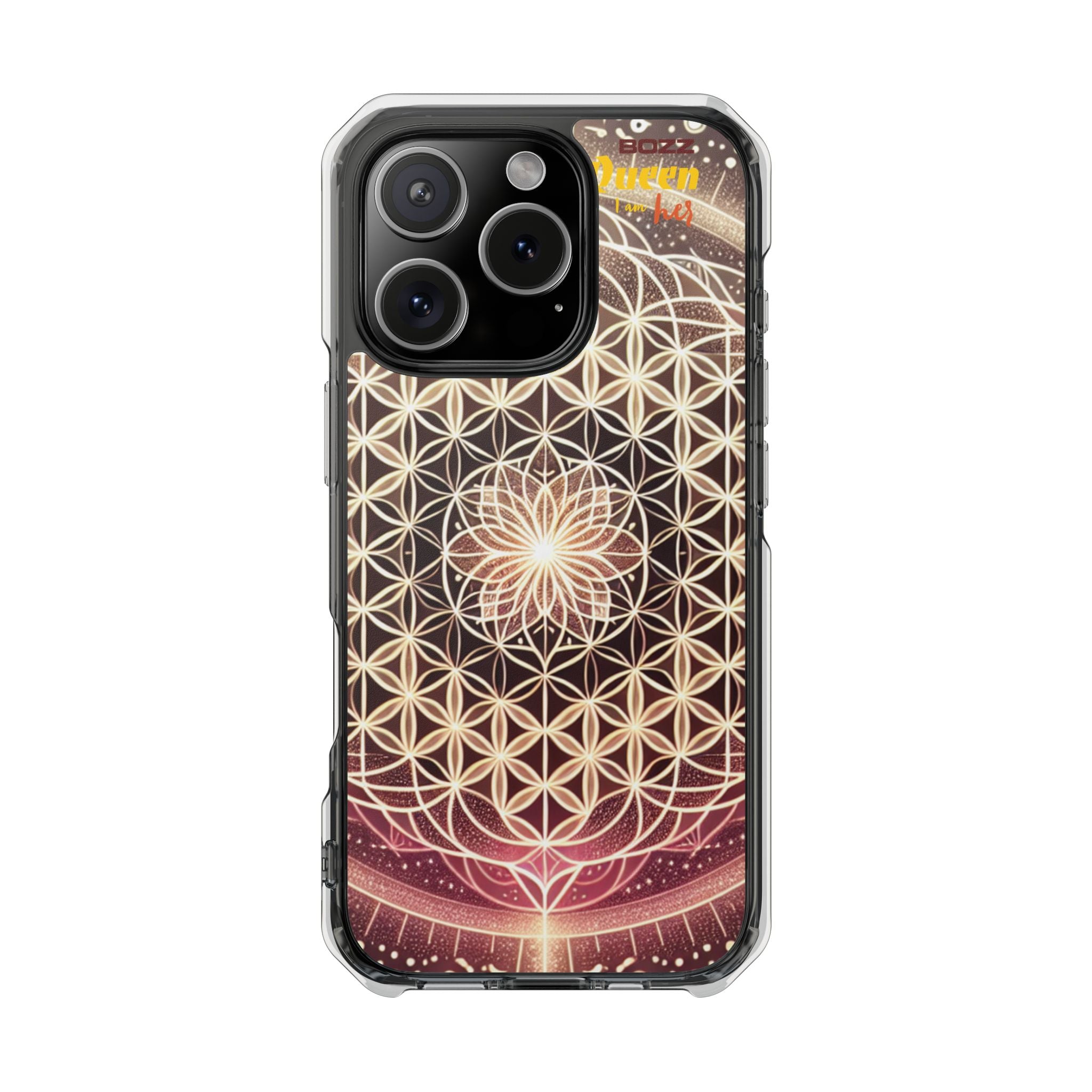 Magnetic Clear Impact Phone Cases, Protective Crystal Shells for Phone, Phone Accessories for Gift, Aura Design Case, Bohemian Style [...]