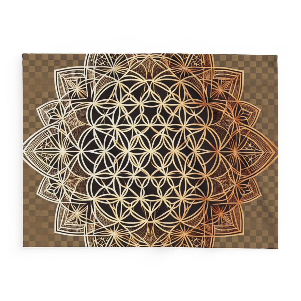 Cozy Mandala Fleece Blanket | Soft Warm Throw for Home & Travel, Yoga, Bohemian Decor, Gift for Any Occasion