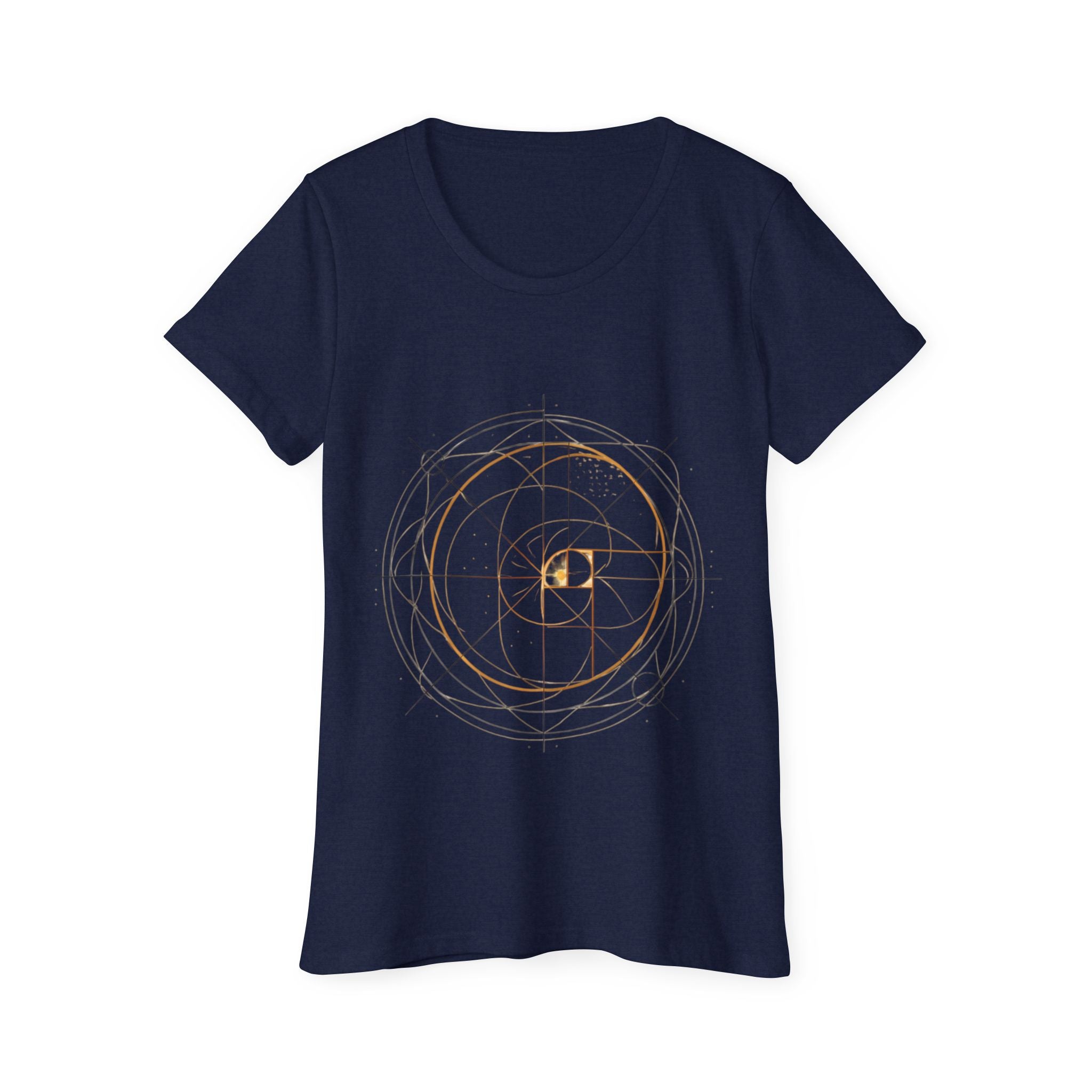 Bozz Queen Golden Ratio & Fibonacci Spiral Sacred Geometry T-Shirt - Women's Organic Tee