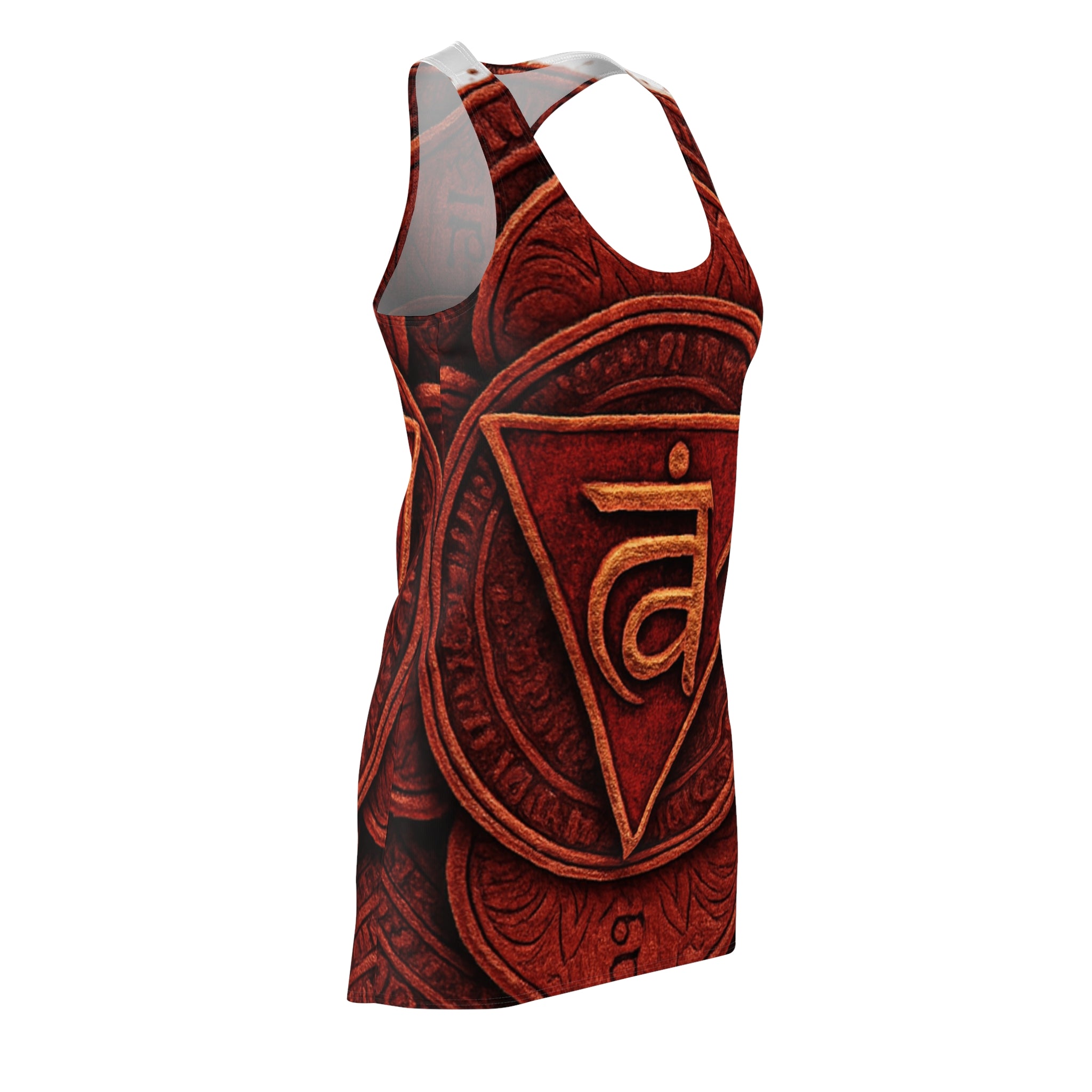 Red Chakra Flow Racerback Dress - Root Energy (Muladhara) Wellness Wear