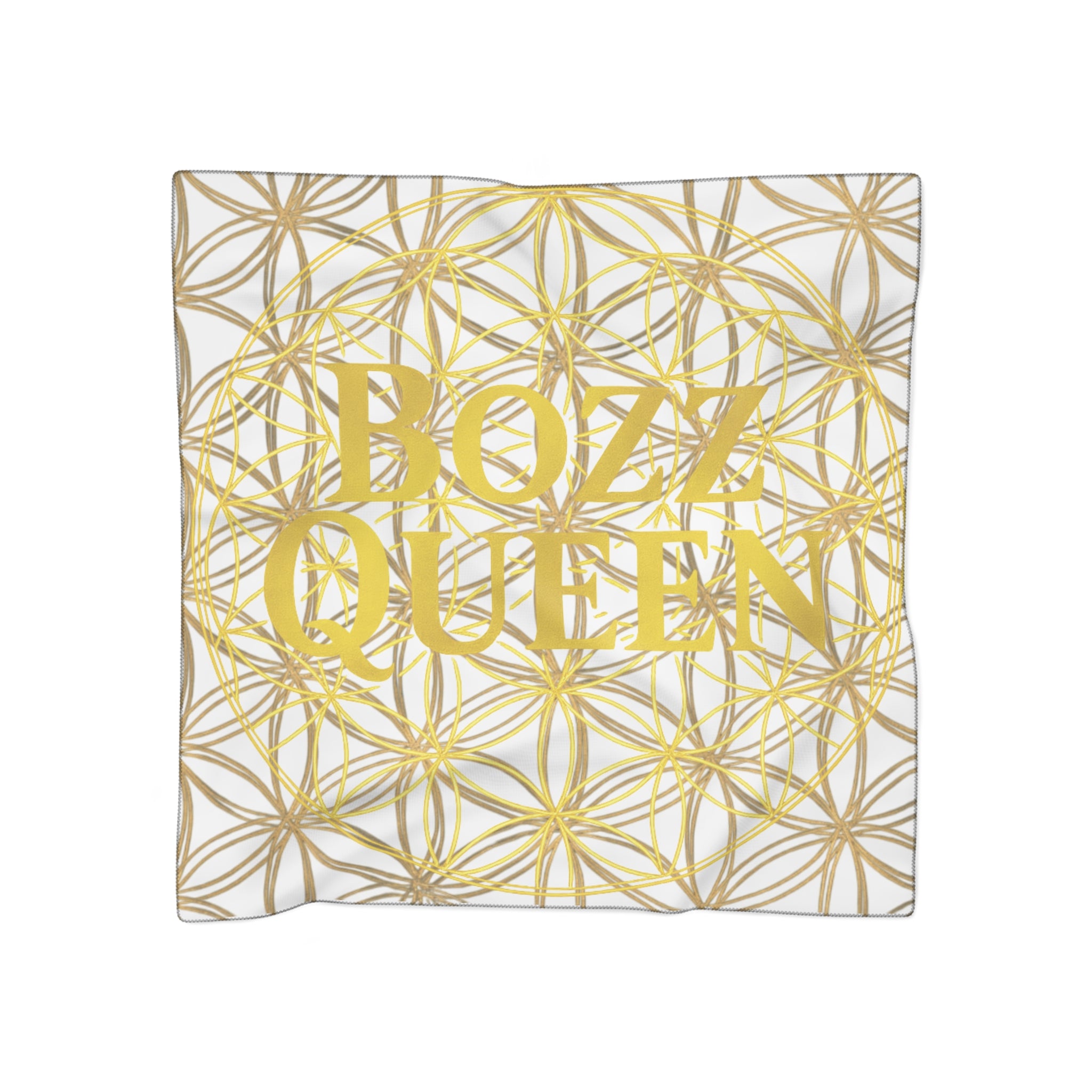 Flower of Life White Scarf - Sacred Geometry Spiritual Accessory