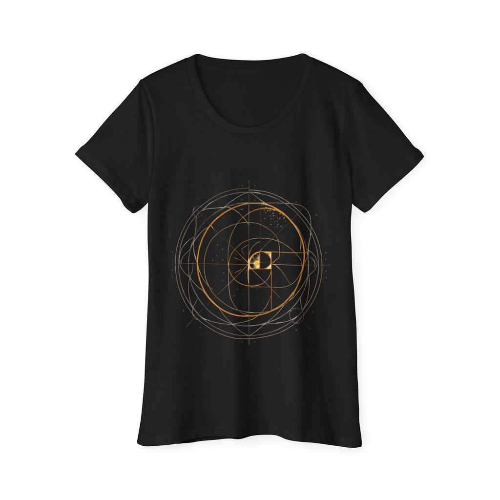 Bozz Queen Golden Ratio & Fibonacci Spiral Sacred Geometry T-Shirt - Women's Organic Tee