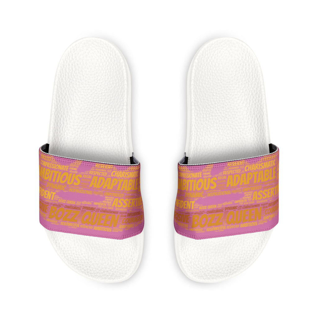 Bozz Queen Light Pink & Gold Women's Sandals - Removable Strap Beach Slides