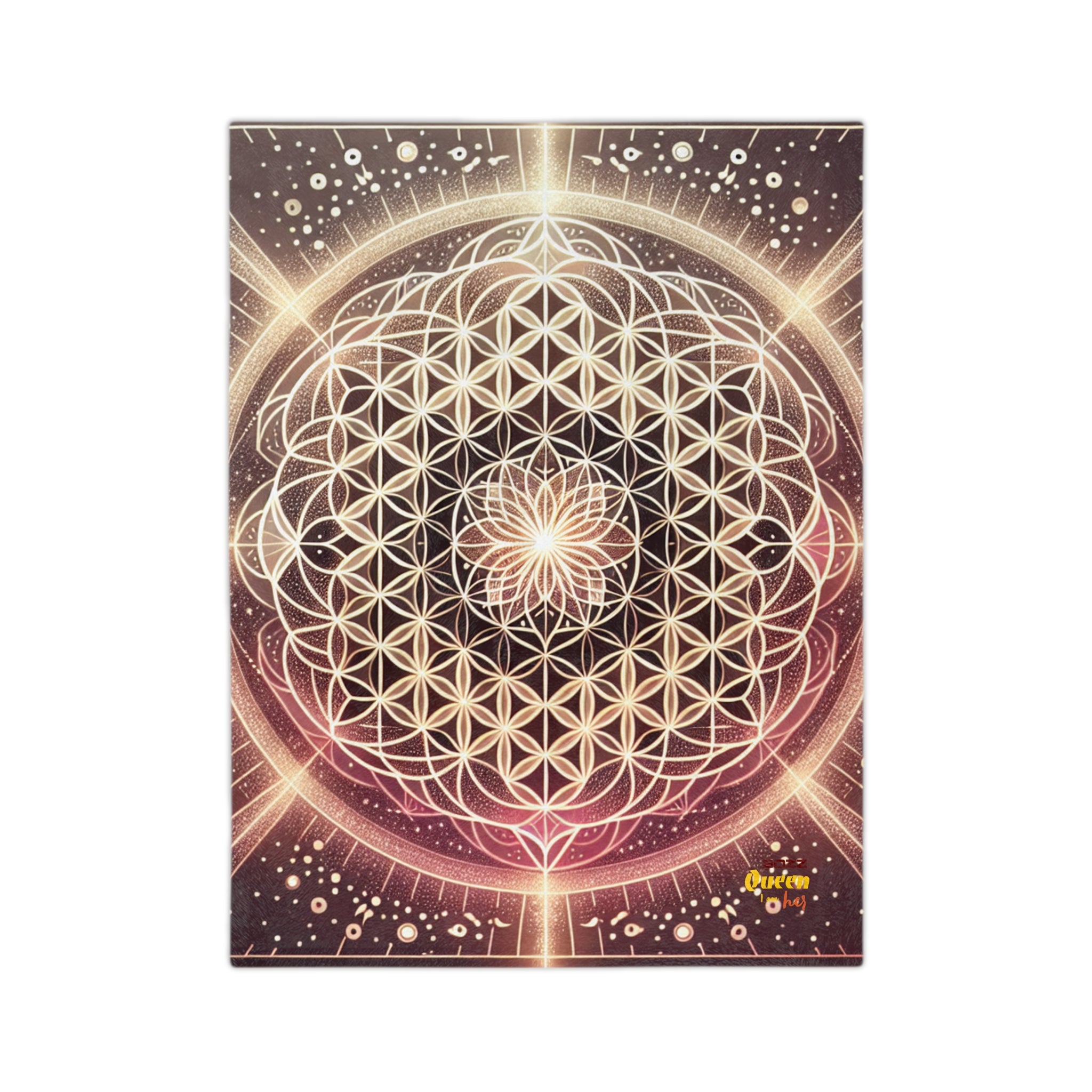 Cosmic Floral Blanket – Velveteen Microfiber Throw for Cozy Nights, Meditation, Home Decor, Spiritual Gifts, Festivals