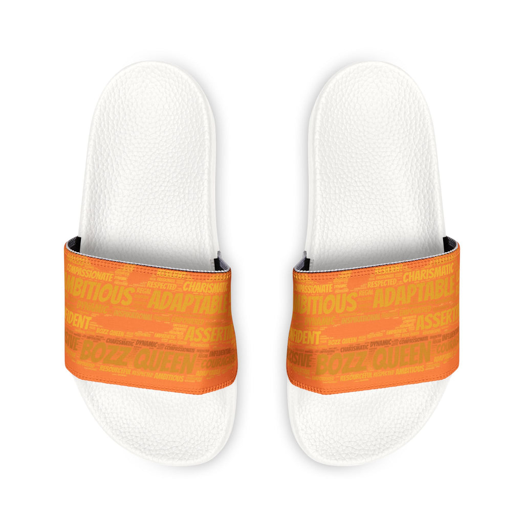 Bozz Queen Light Orange & Gold Women's Sandals - Removable Strap Beach Slides