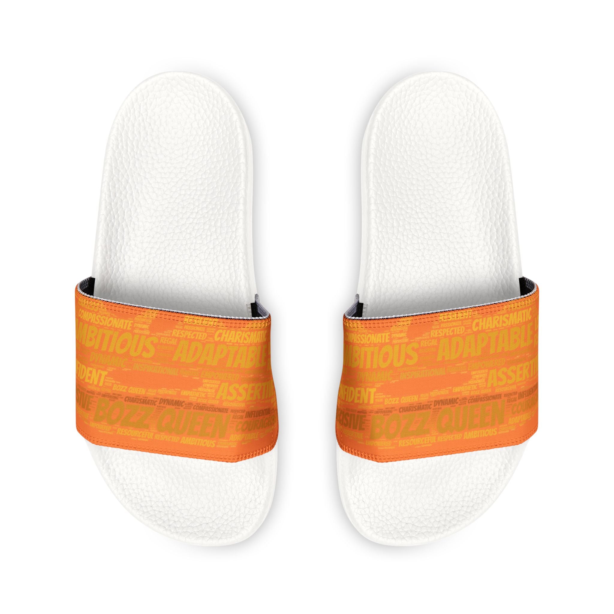 Bozz Queen Light Orange & Gold Women's Sandals - Removable Strap Beach Slides