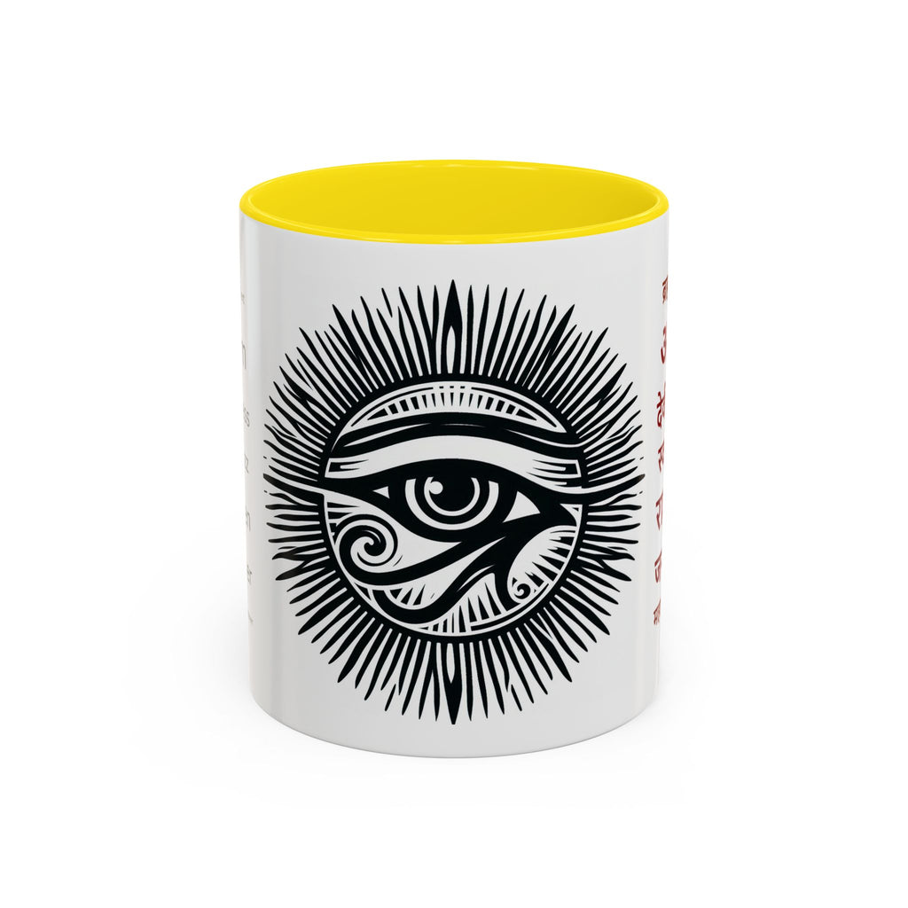 Bohemian Goddess Accent Coffee Mug - Eye of Wisdom, Spiritual Gift, Unique Home Decor, Meditation Mug, Inspirational Drinkware