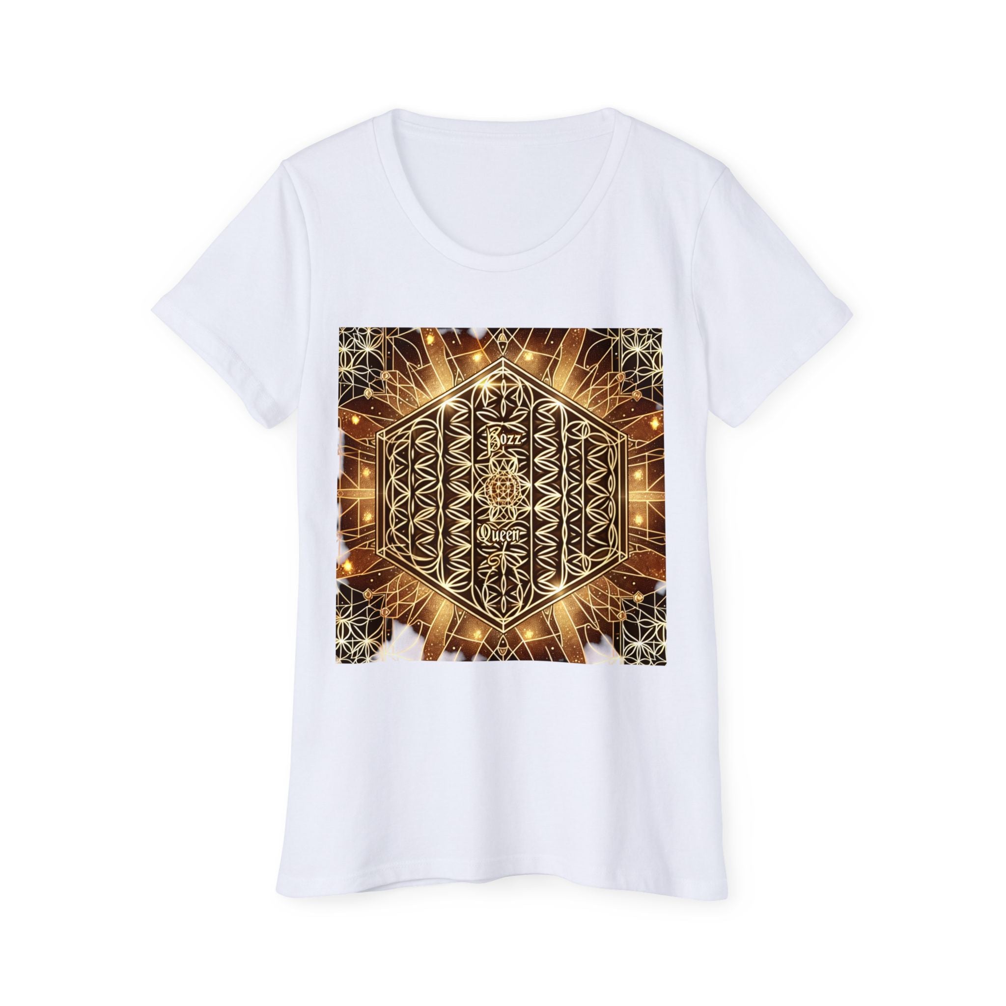 Bozz Queen Sacred Geometry Goddess T-Shirt - Women's Organic Cotton Tee
