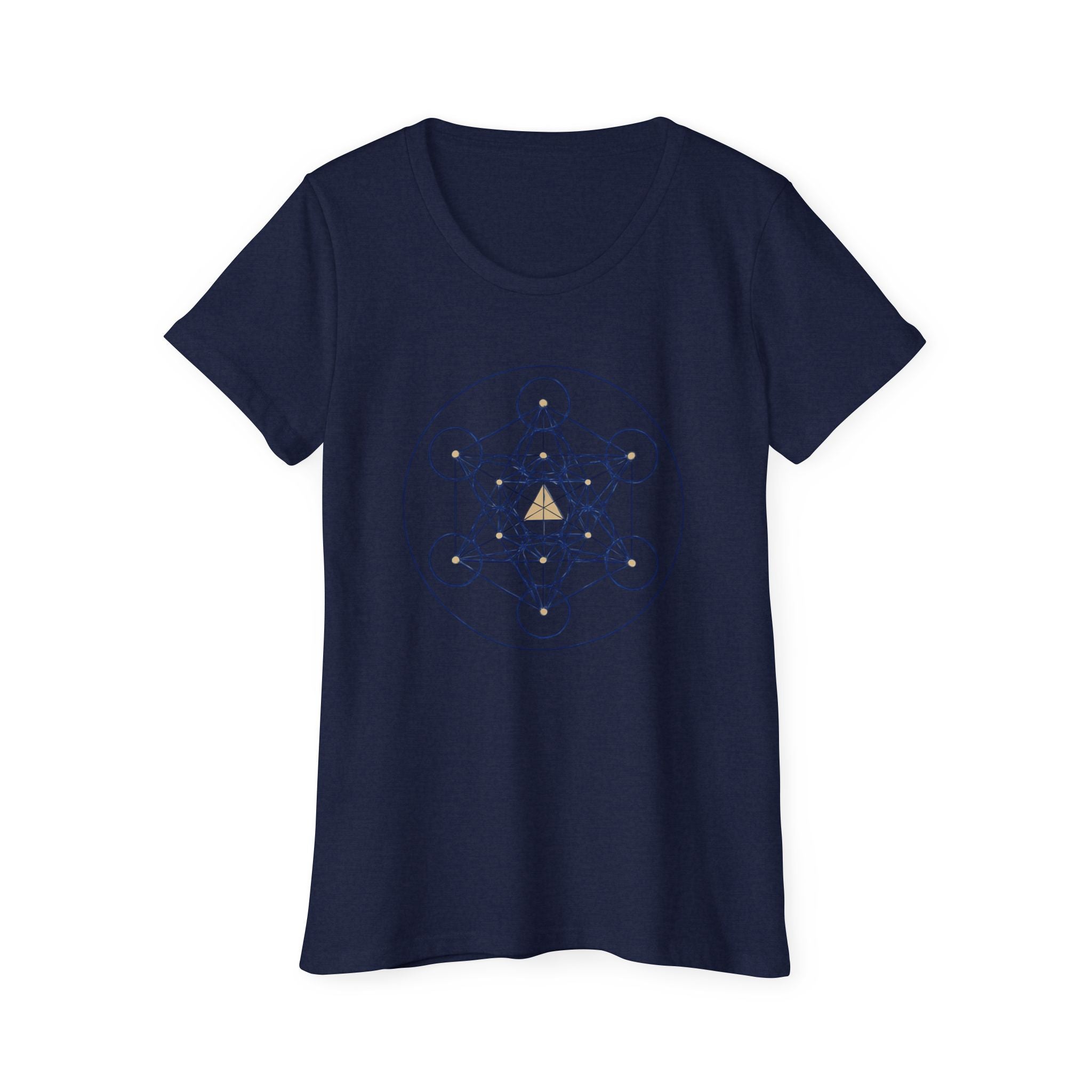 Bozz Queen Star Tetrahedron (Merkaba) Sacred Geometry T-Shirt - Women's Organic Tee