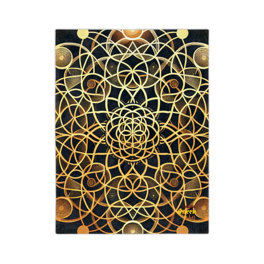 Bohemian Velvet Blanket from the Cosmos, Soft Microfiber Throw, Mindful Decor, Cozy Gift for Him/Her, Meditative Vibe, Home Warmth