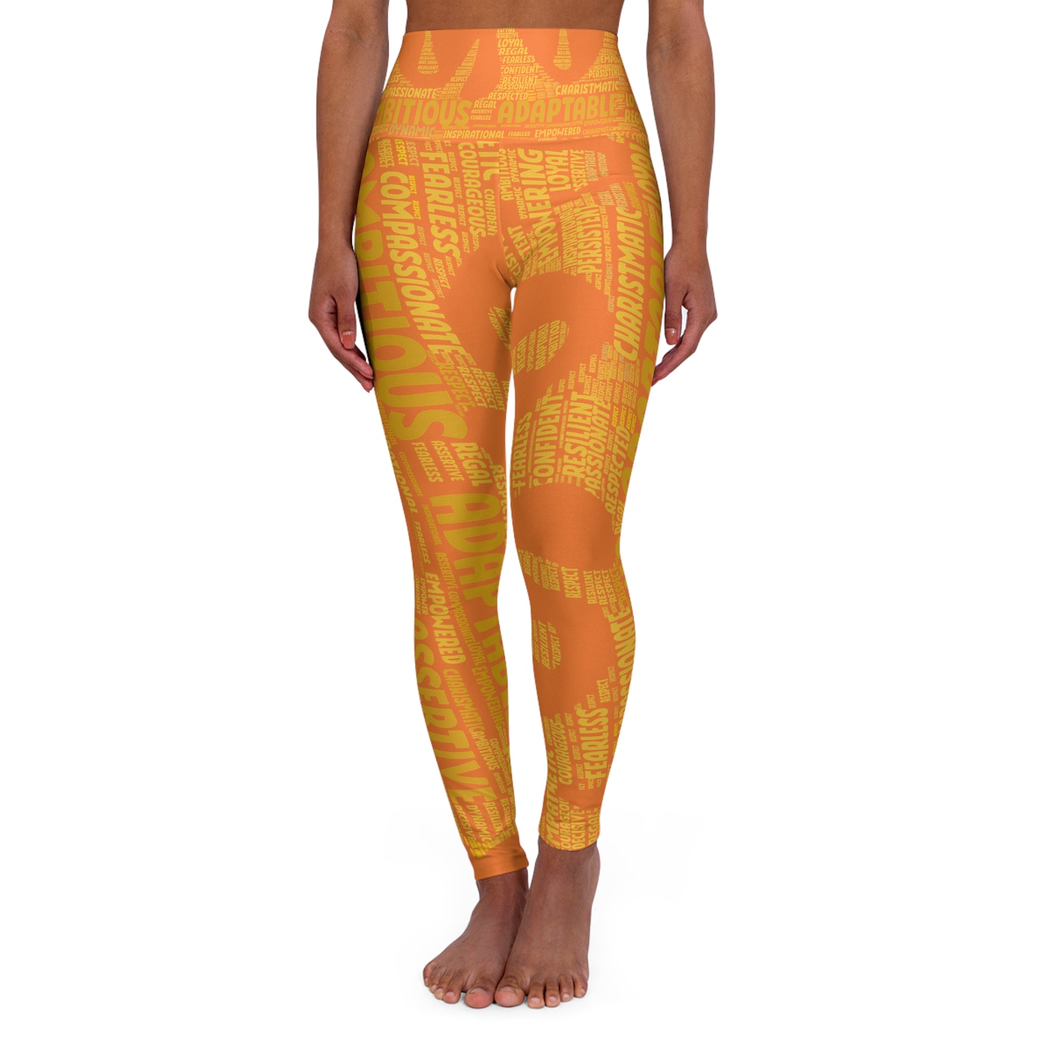 Empowering High Waisted Yoga Leggings - Motivational Activewear