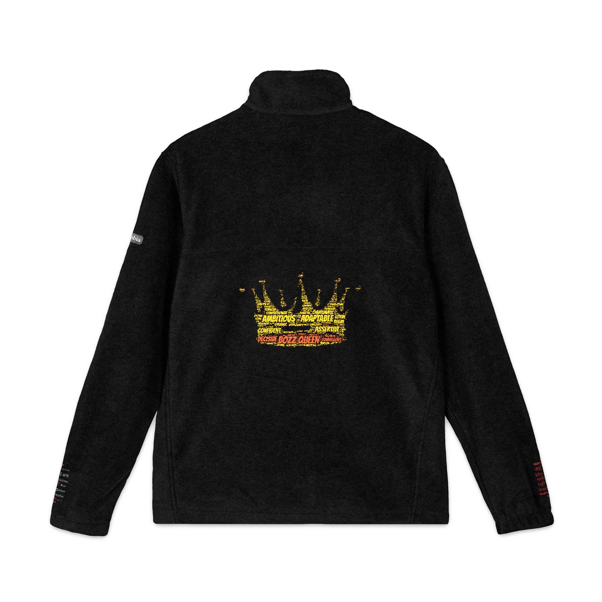 Queen of the Heart Embroidered Fleece Jacket - Bozz Queen Unisex Cozy Outerwear