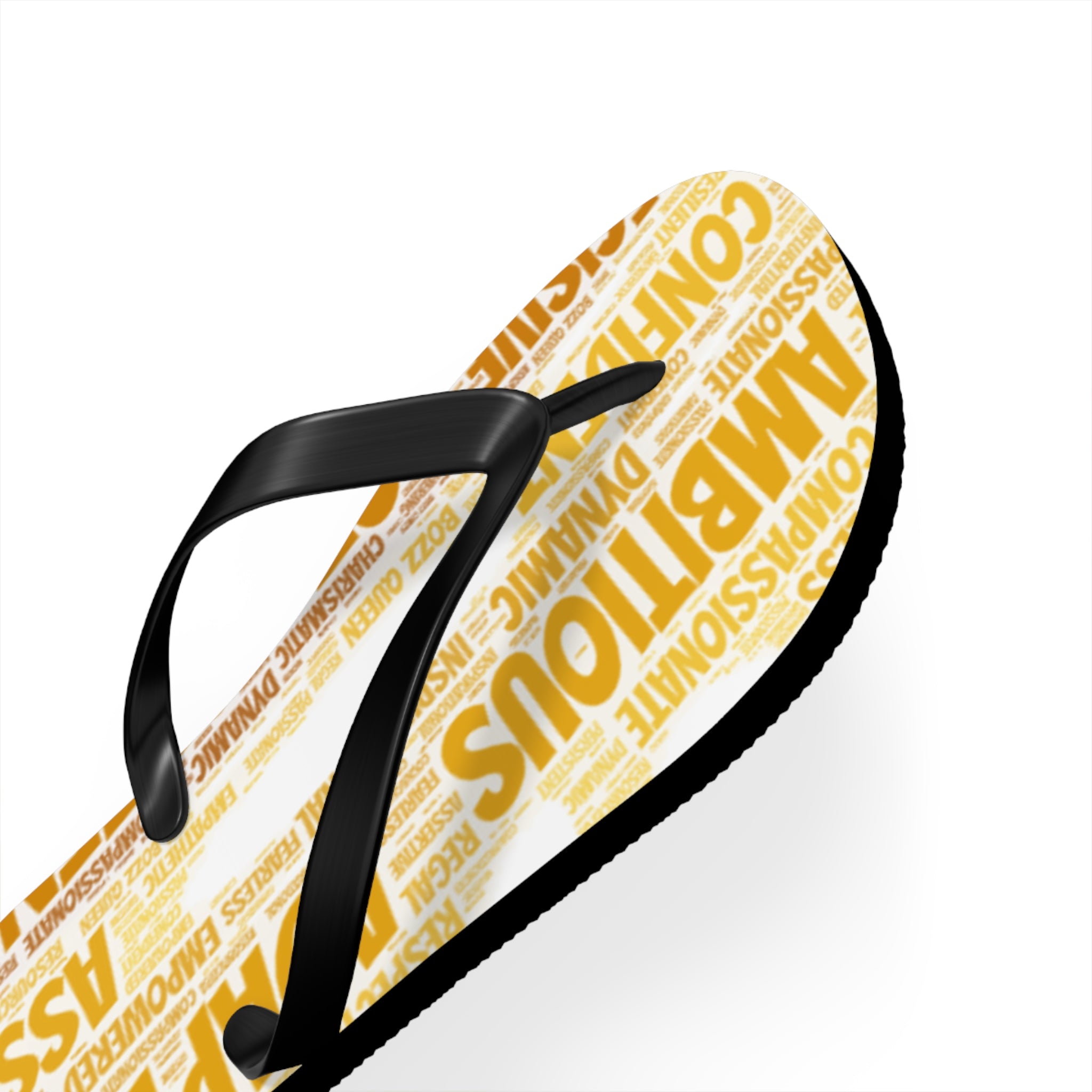 Bozz Queen White & Gold Flip Flops - Stylish Summer Beach Sandals