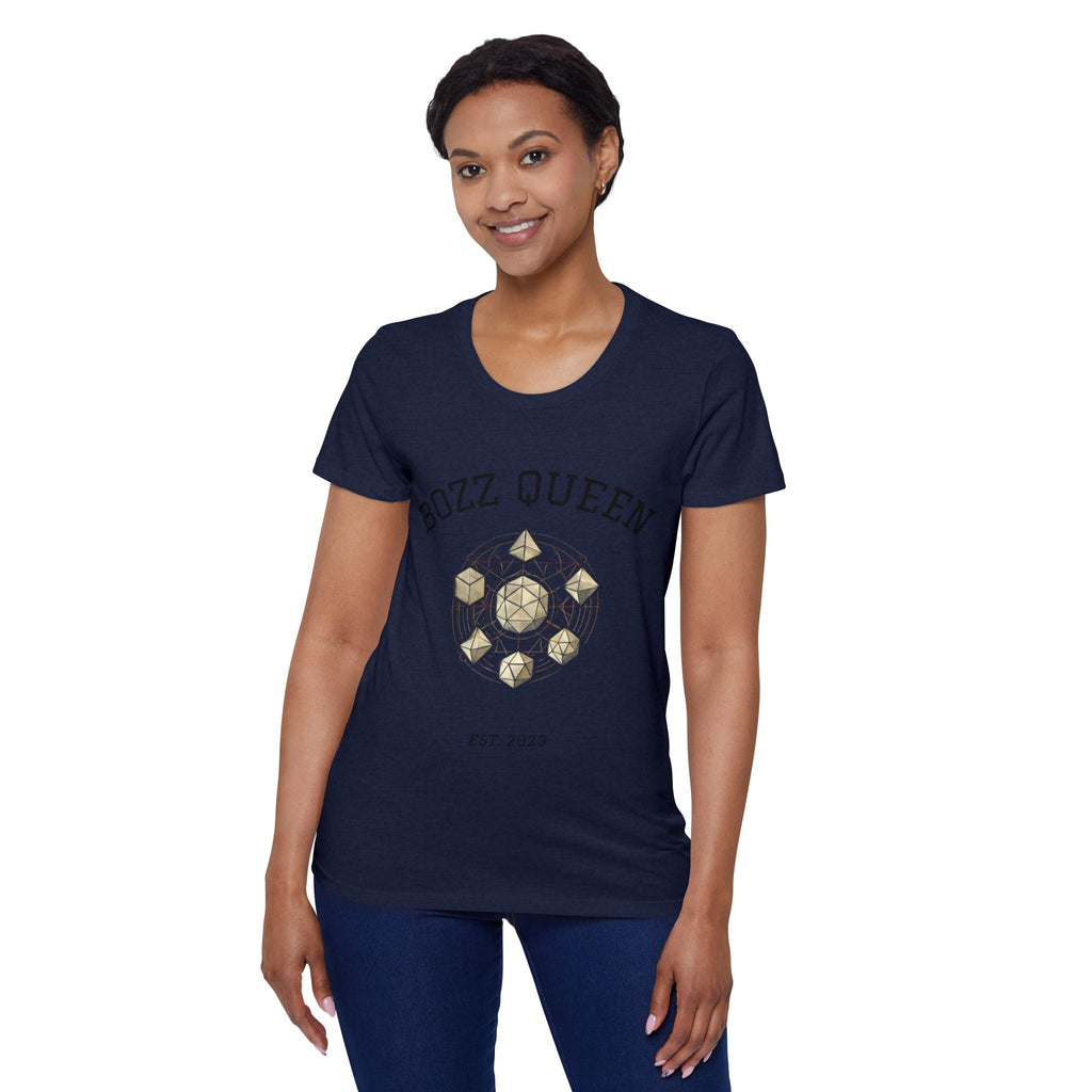Bozz Queen Platonic Solids Sacred Geometry T-Shirt - Women's Organic Cotton Tee