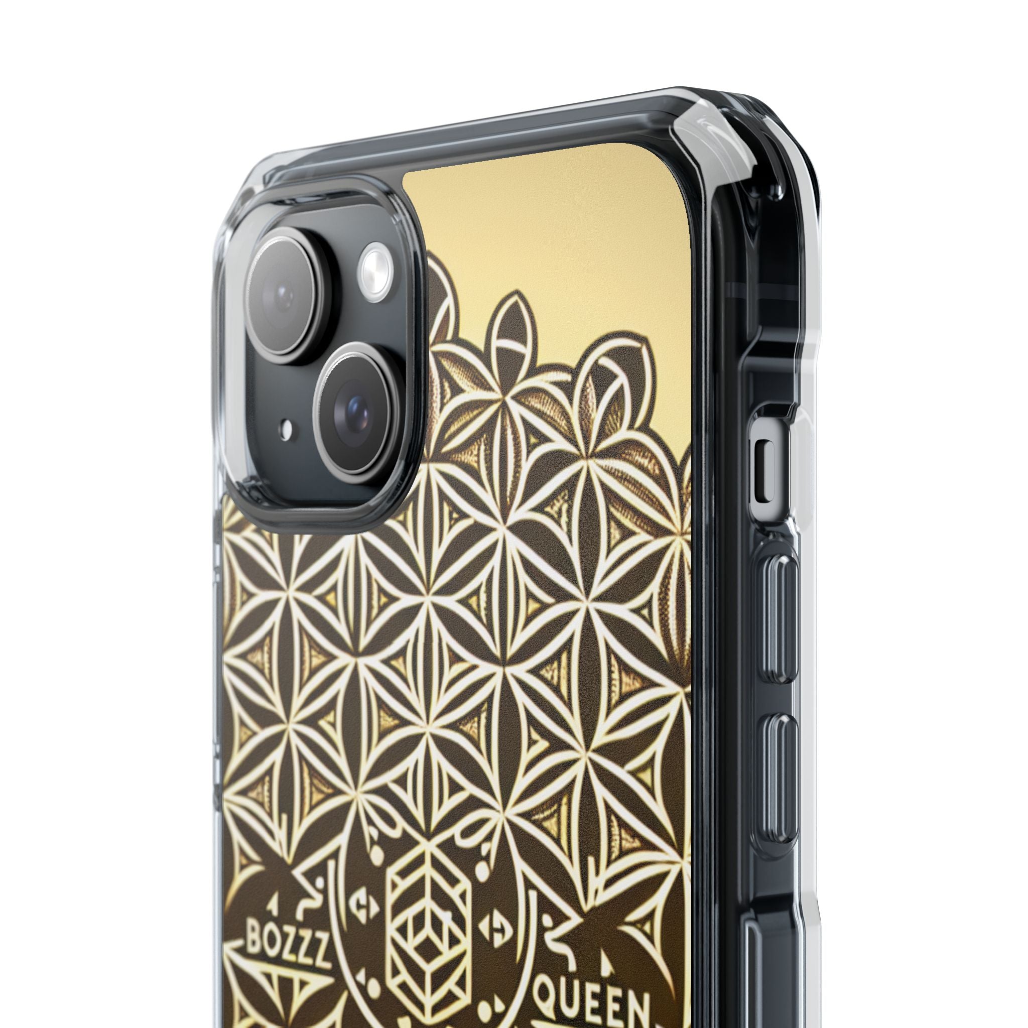 Magnetic Phone Case with Geometric Design, Aesthetic Impact Case for iPhone, Unique Phone Accessories, Gift for Her, Trendy Tech Gadget