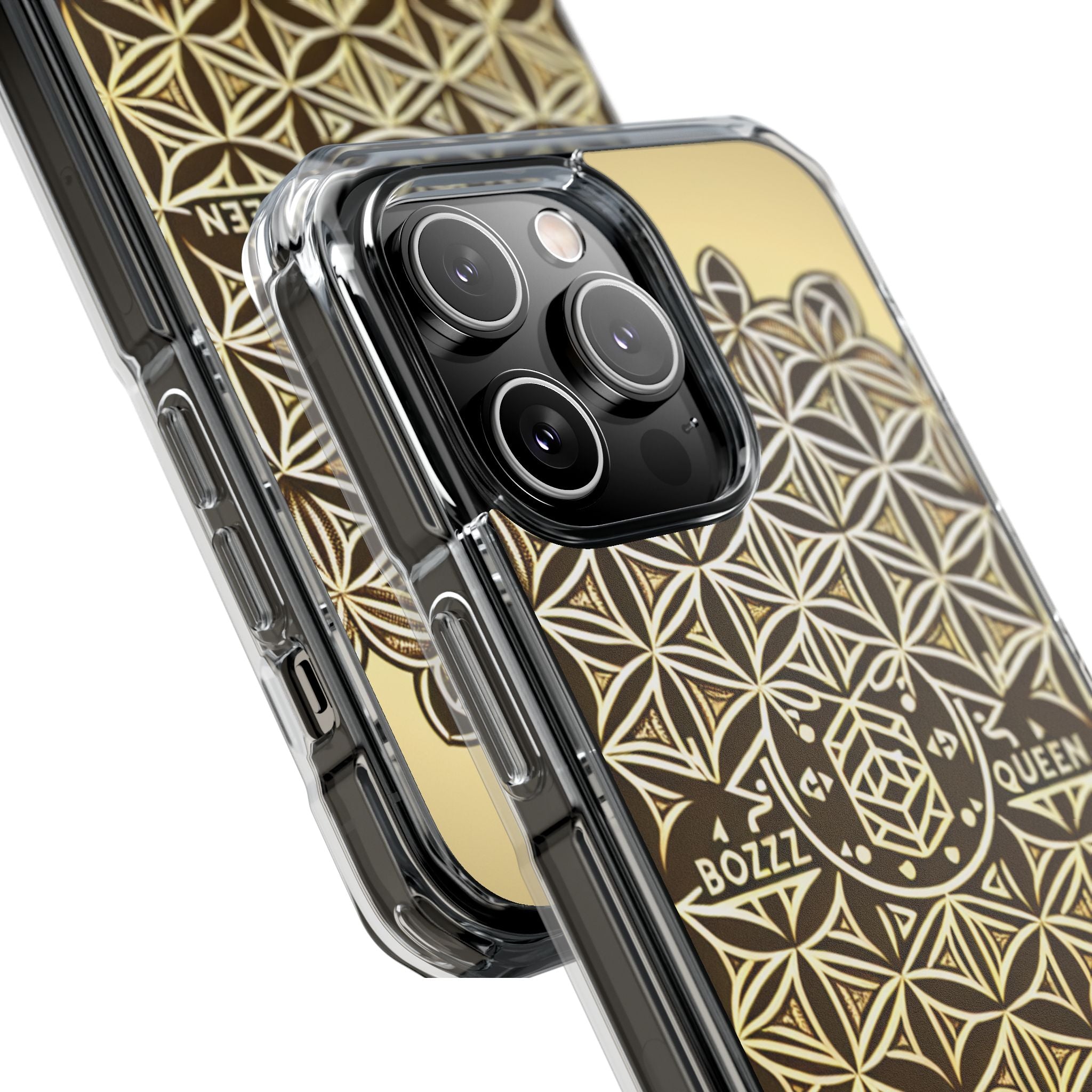 Magnetic Phone Case with Geometric Design, Aesthetic Impact Case for iPhone, Unique Phone Accessories, Gift for Her, Trendy Tech Gadget